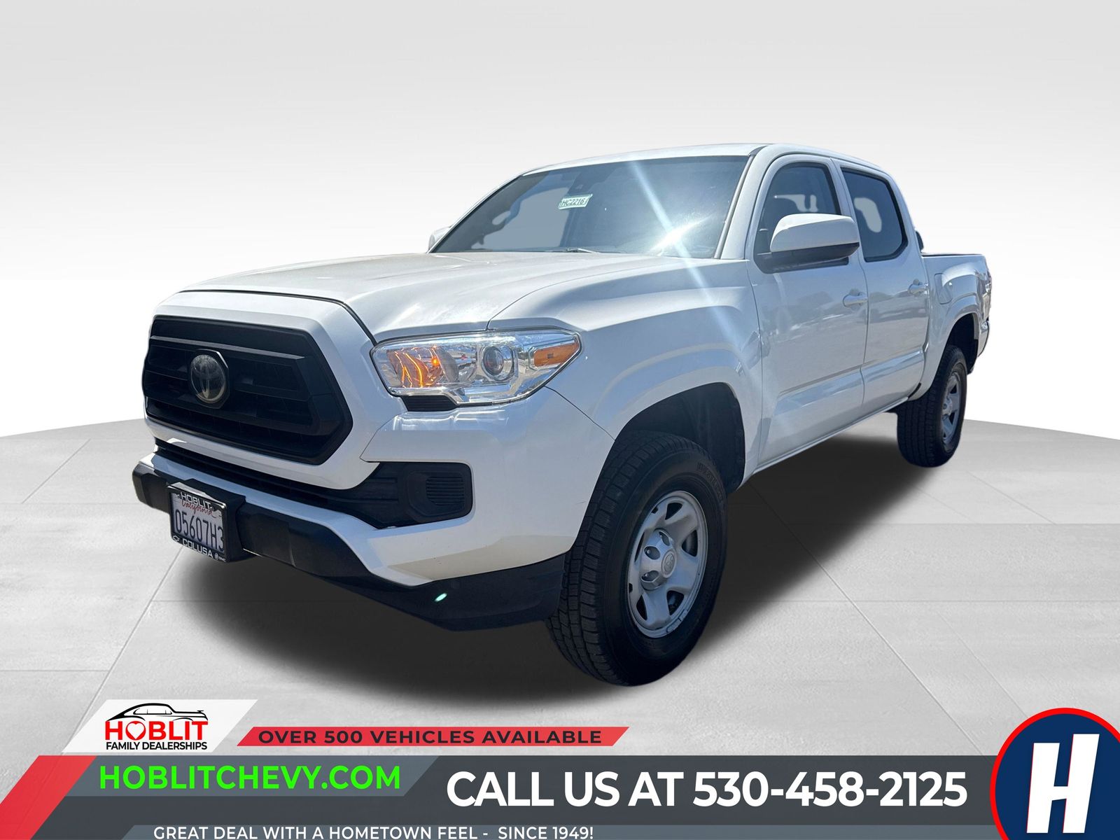 Super White 2021 Toyota Tacoma Pickup Truck Four-Wheel Drive 6-Speed Automatic