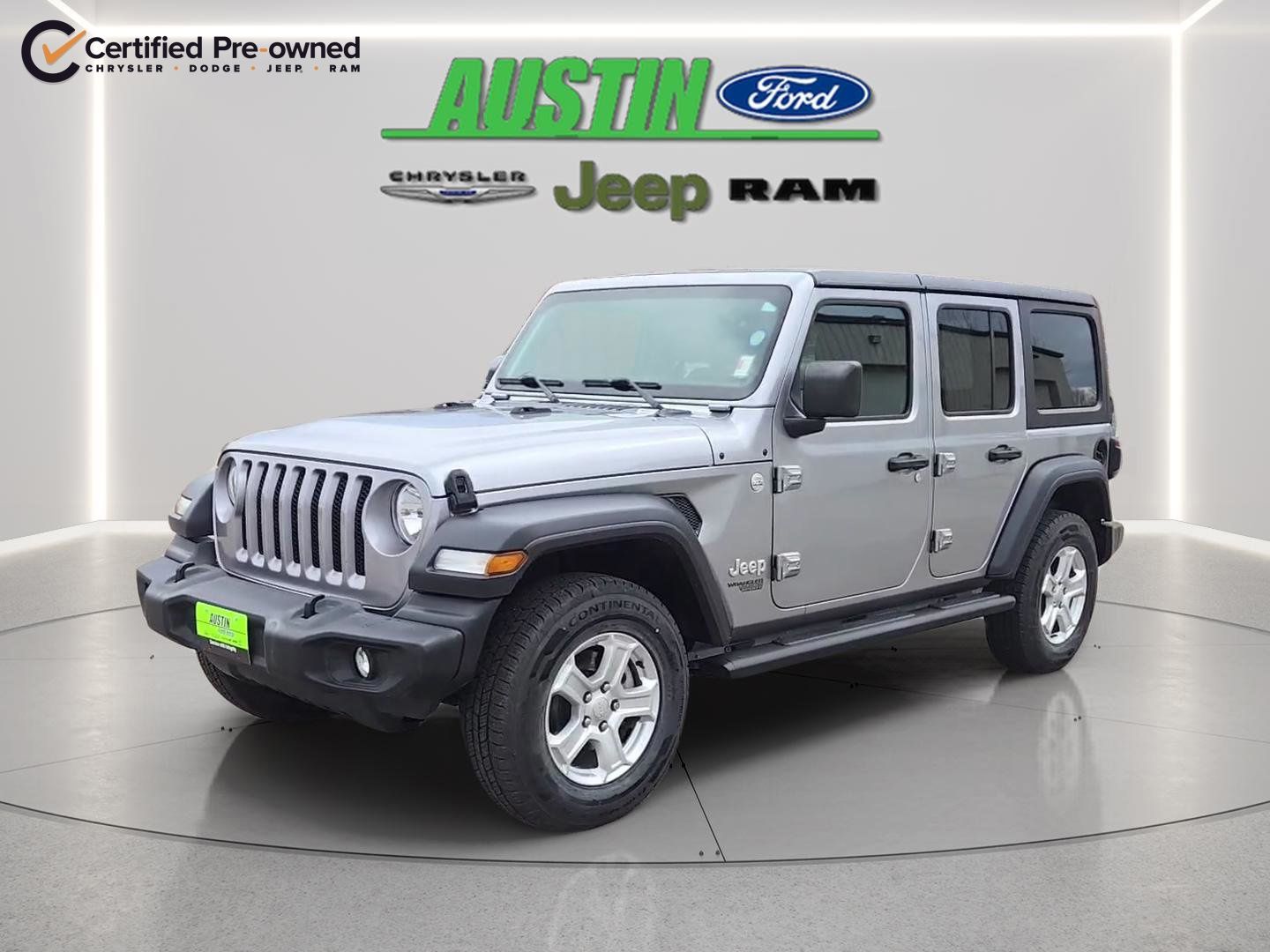 Billet Silver Metallic Clearcoat 2018 Jeep Wrangler Unlimited Sport S 4WD SUV / Crossover Four-Wheel Drive 8-Speed Automatic