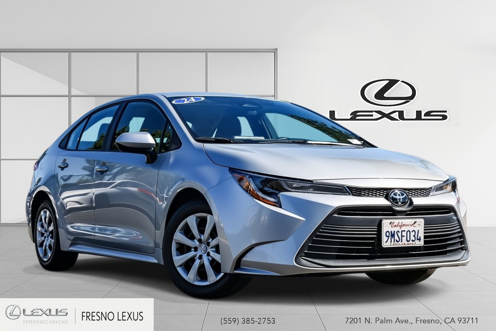 Silver 2024 Toyota Corolla Sedan Front-Wheel Drive Continuously Variable Transmission