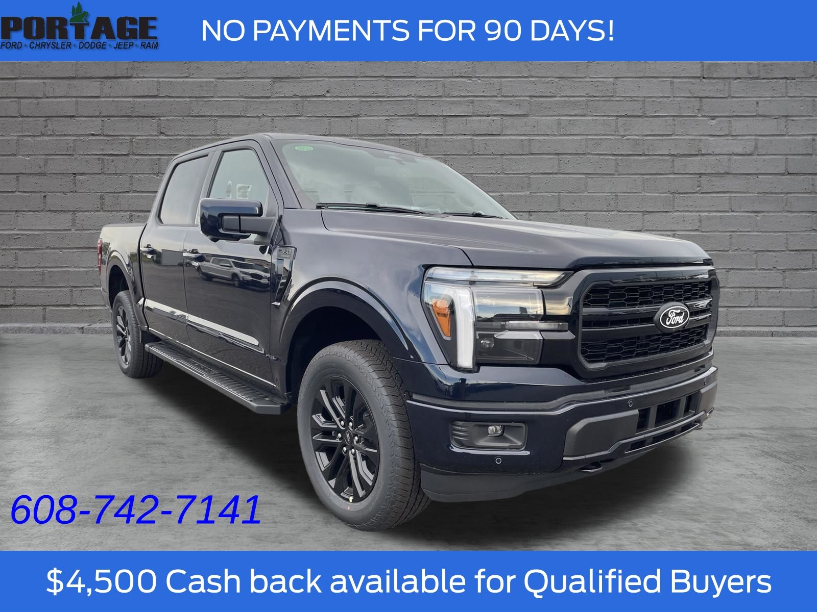 Antimatter Blue Metallic 2026 Ford F-150 Pickup Truck Four-Wheel Drive Automatic