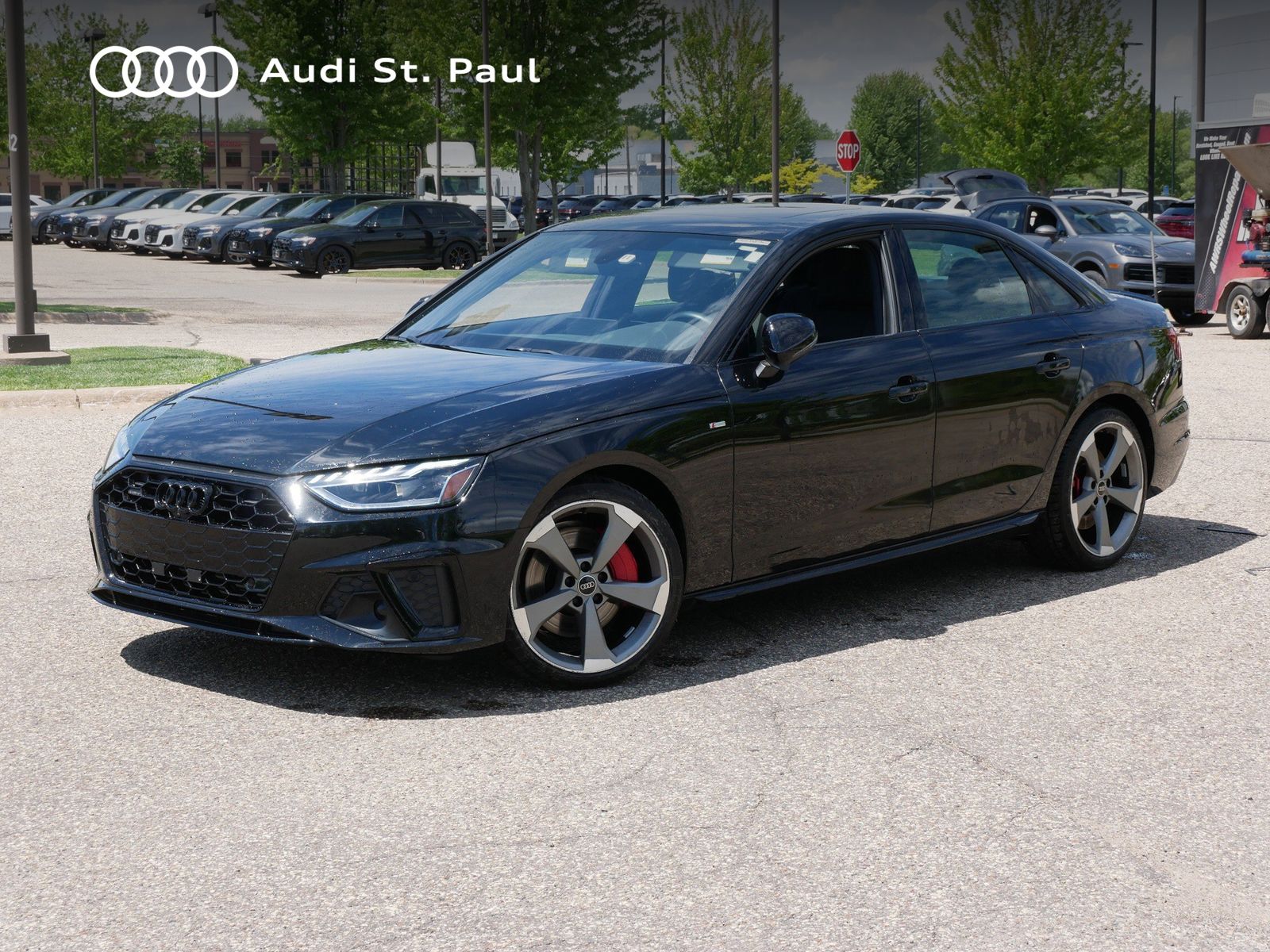 Mythos Black Metallic 2023 Audi A4 quattro Premium Plus S Line 45 TFSI AWD Sedan All-Wheel Drive 7-Speed Automatic