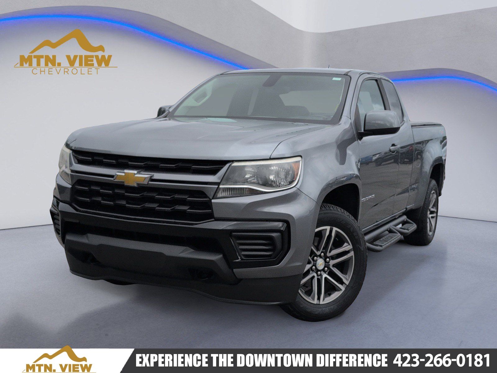 Gray (Satin Steel Metallic) 2021 Chevrolet Colorado Pickup Truck Four-Wheel Drive 6-Speed Automatic