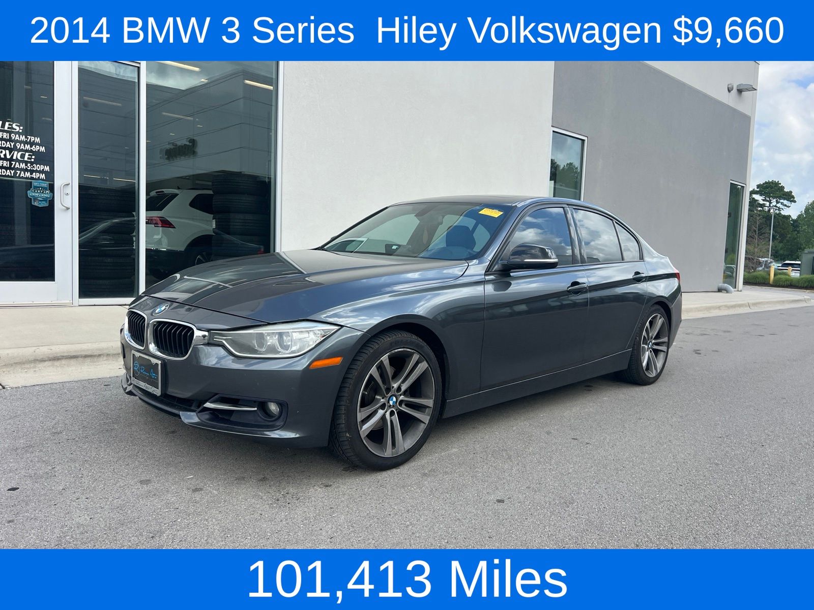 Mineral Gray Metallic 2014 BMW 3 Series Sedan Rear-Wheel Drive 8-Speed Automatic