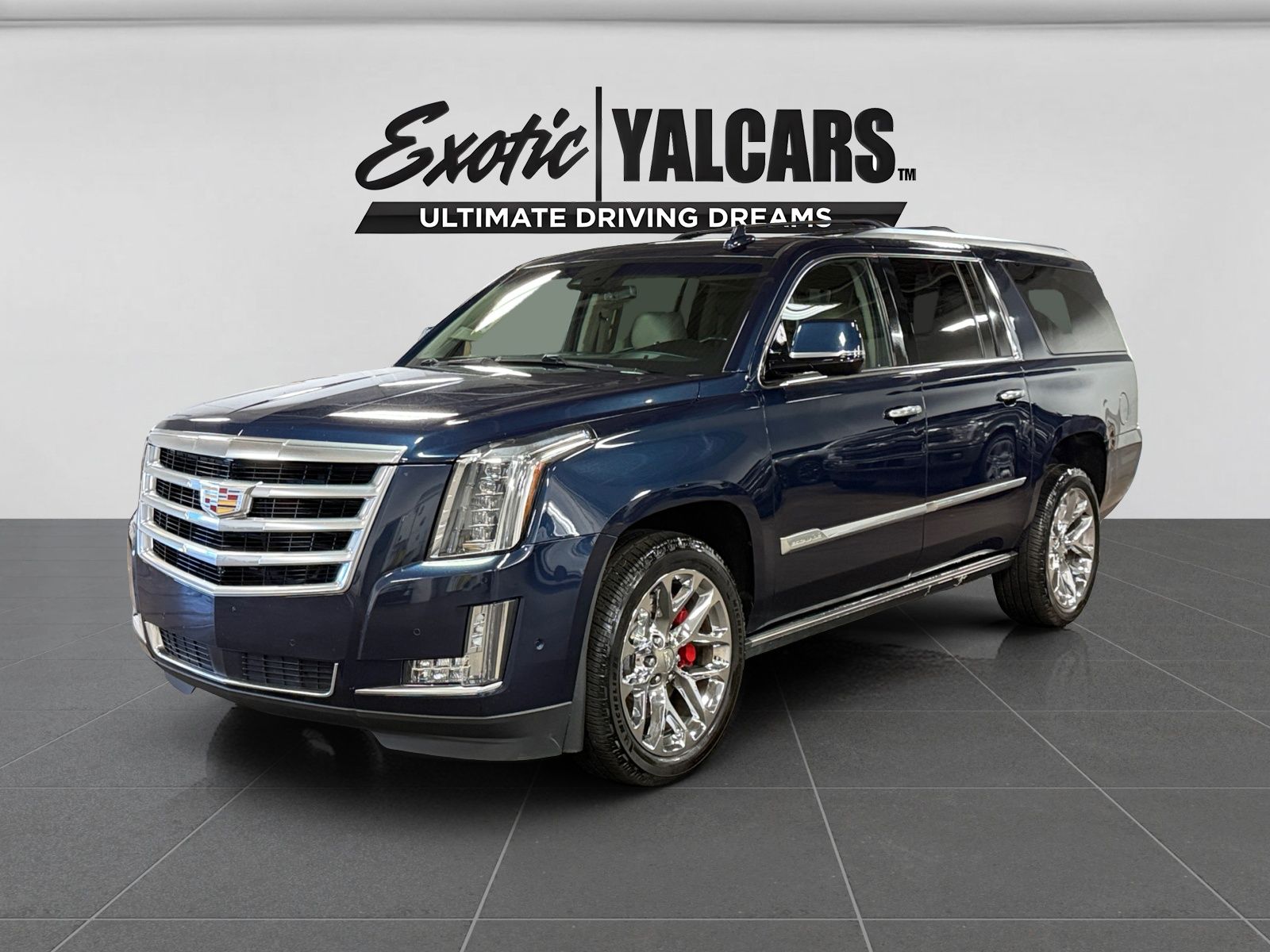 Dark Adriatic Blue Metallic 2018 Cadillac Escalade ESV SUV / Crossover Four-Wheel Drive