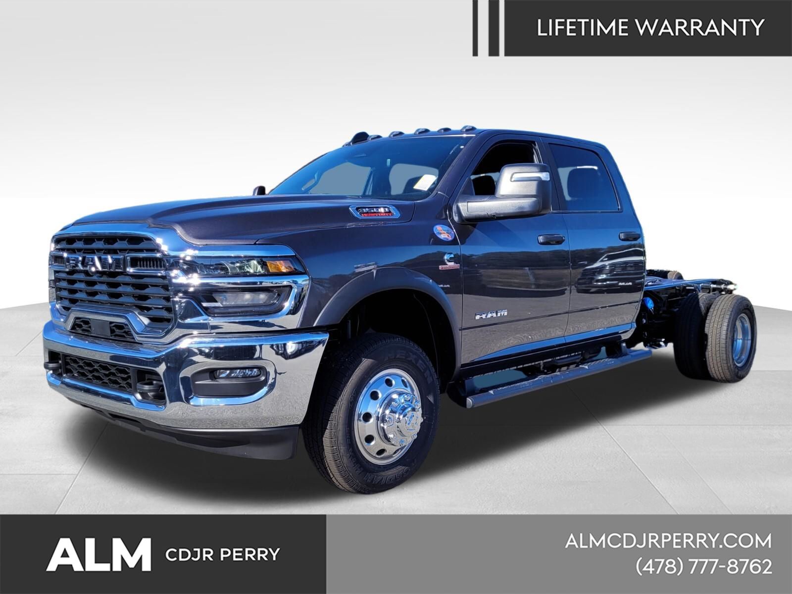 Gray (Granite Crystal Metallic Clearcoat) 2026 RAM 3500 Chassis Tradesman Crew Cab LB DRW 4WD Pickup Truck Four-Wheel Drive 8-Speed Automatic