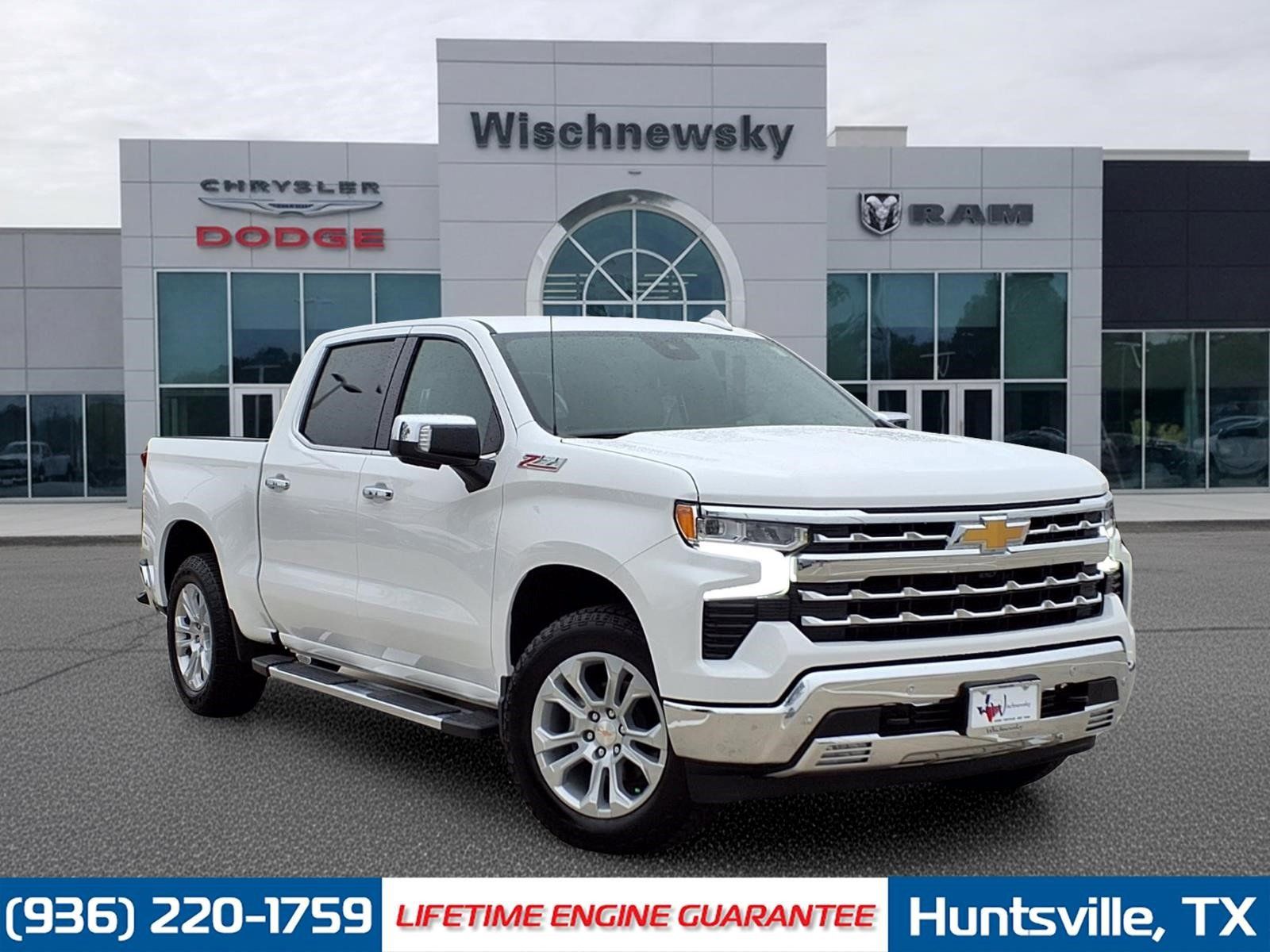 Summit White 2026 Chevrolet Silverado 1500 LTZ Crew Cab 4WD Pickup Truck Four-Wheel Drive Automatic