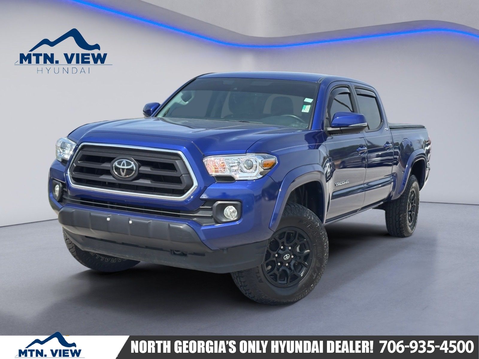 Blue Crush Metallic 2022 Toyota Tacoma SR5 V6 Double Cab LB RWD Pickup Truck 4X2 Automatic