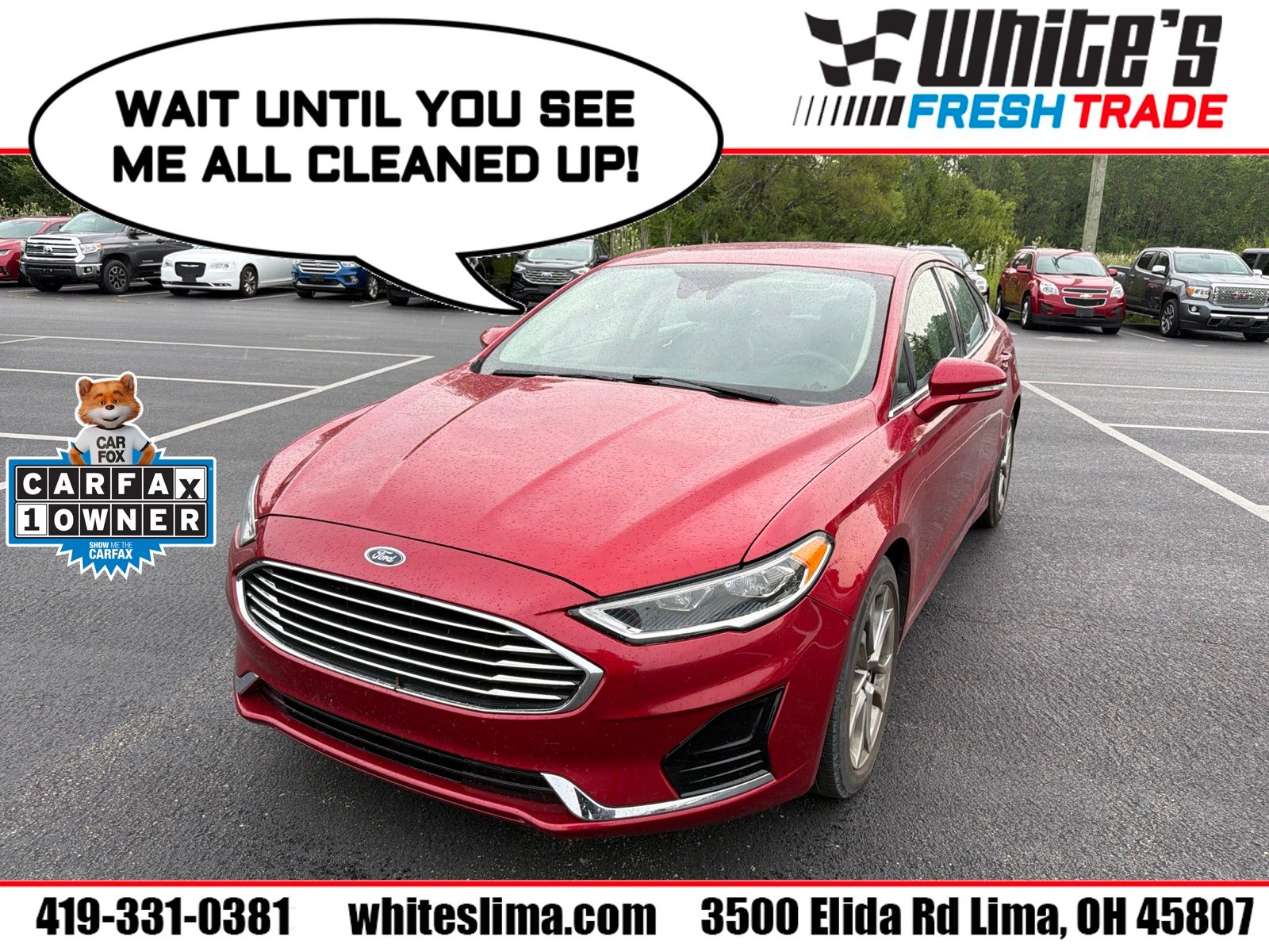 Red Metallic 2020 Ford Fusion Sedan Front-Wheel Drive 6-Speed Automatic