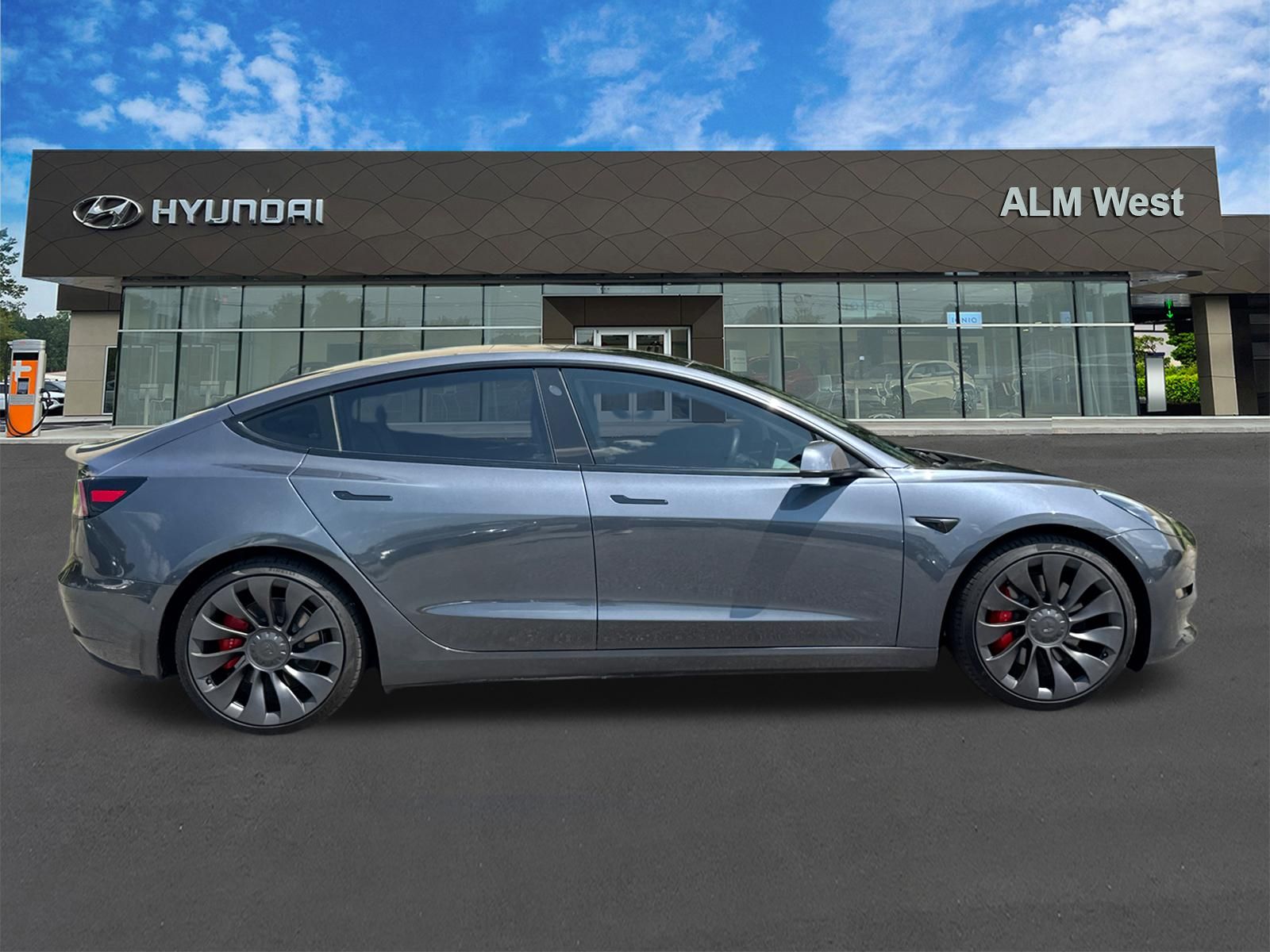 Used 2021 Gray Tesla Performance image 4