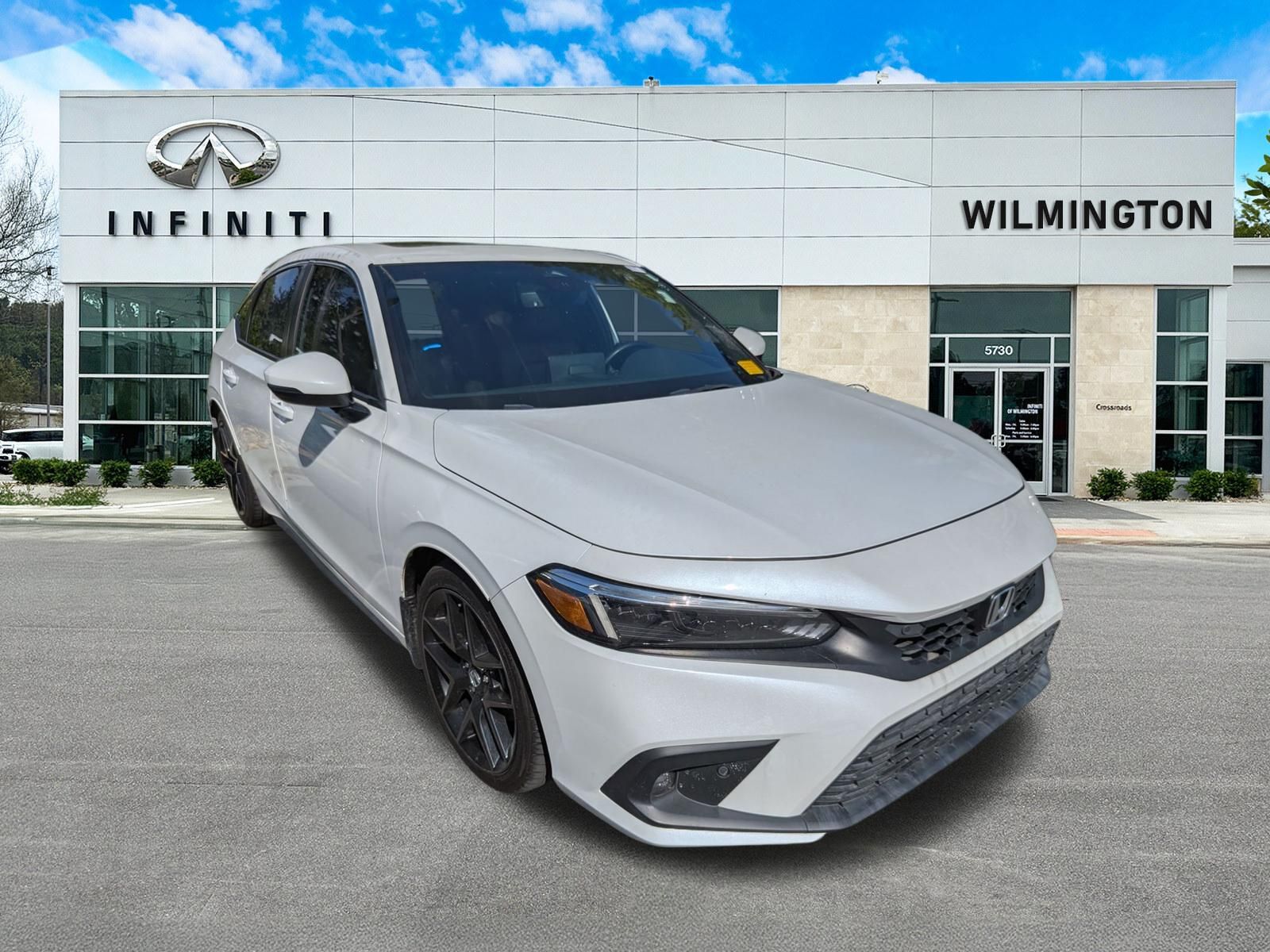 Platinum White Pearl 2023 Honda Civic Hatchback Hatchback Front-Wheel Drive Continuously Variable Transmission