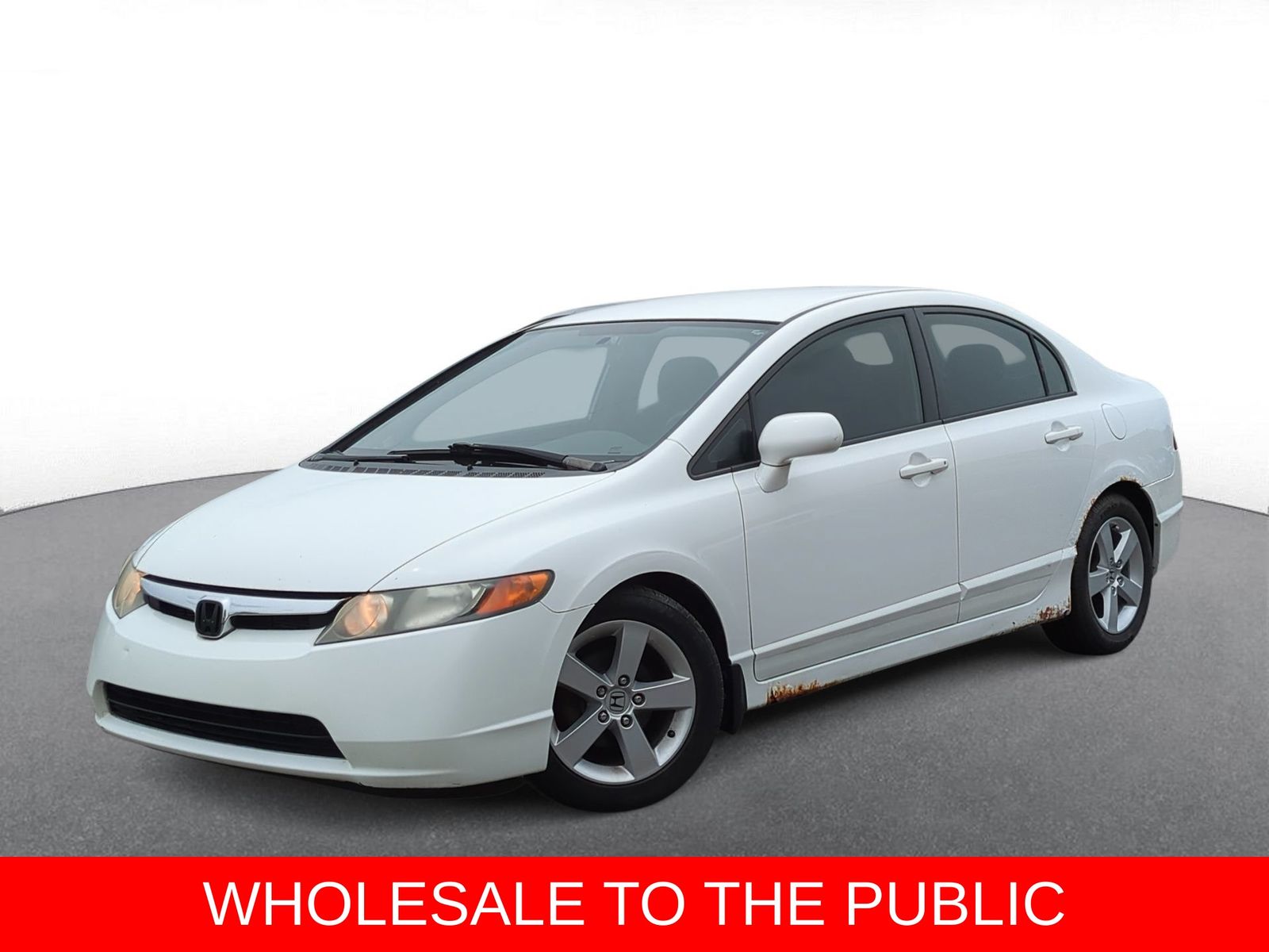 Taffeta White 2007 Honda Civic Sedan Front-Wheel Drive 5-Speed Manual Overdrive