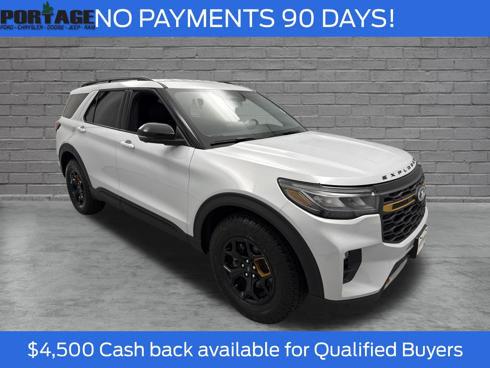 Space White Metallic 2026 Ford Explorer SUV / Crossover All-Wheel Drive Automatic