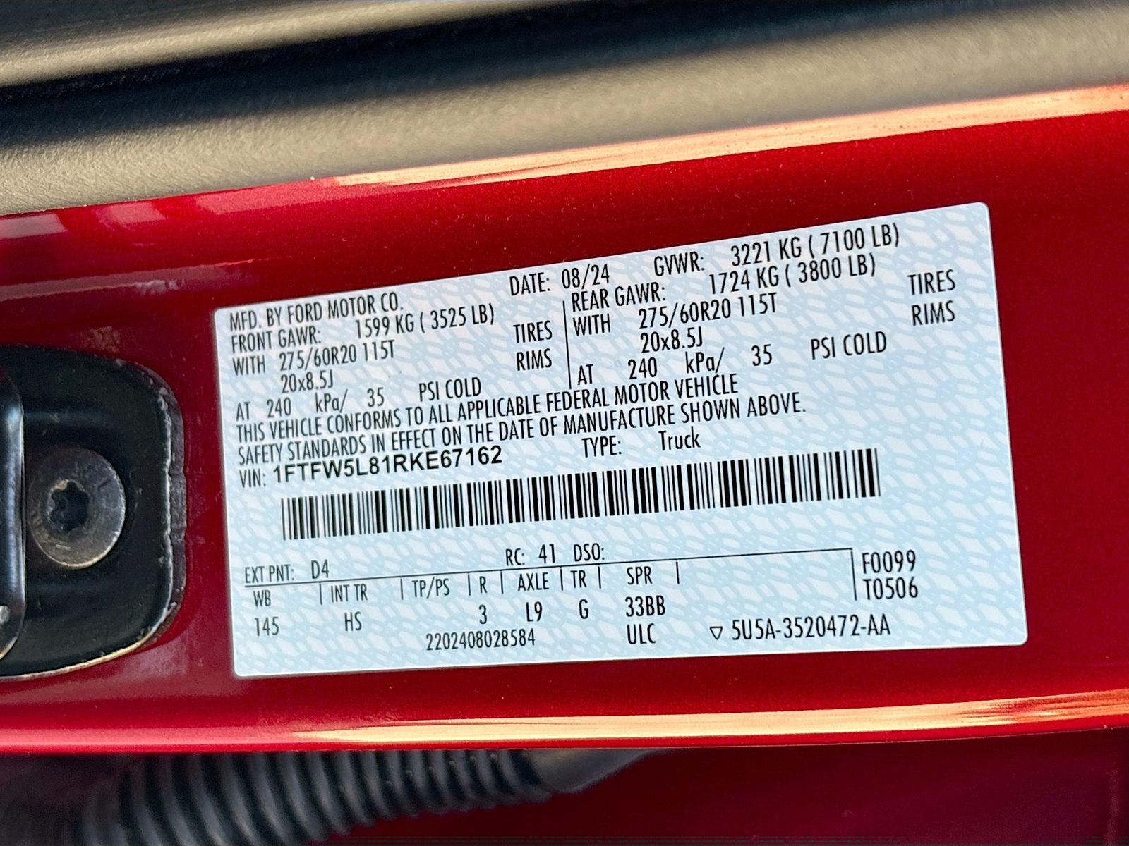 Used 2024 Red Ford Lariat image 32