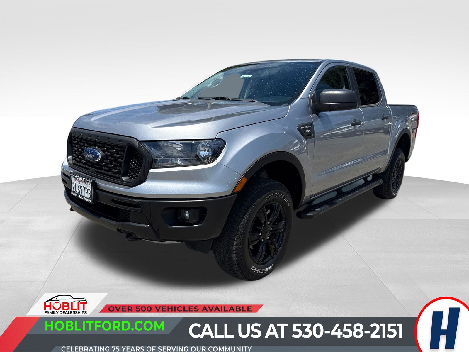 Silver Metallic 2022 Ford Ranger Pickup Truck Four-Wheel Drive Automatic