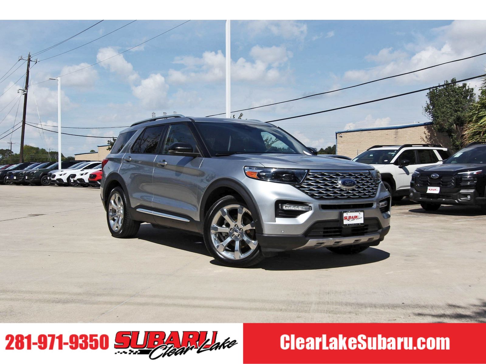 Iconic Silver Metallic 2020 Ford Explorer SUV / Crossover All-Wheel Drive Automatic