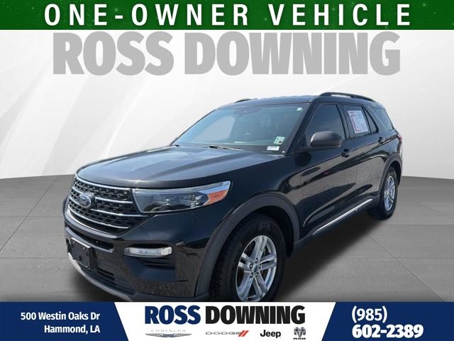 Black Metallic 2021 Ford Explorer XLT RWD SUV / Crossover Rear-Wheel Drive Automatic