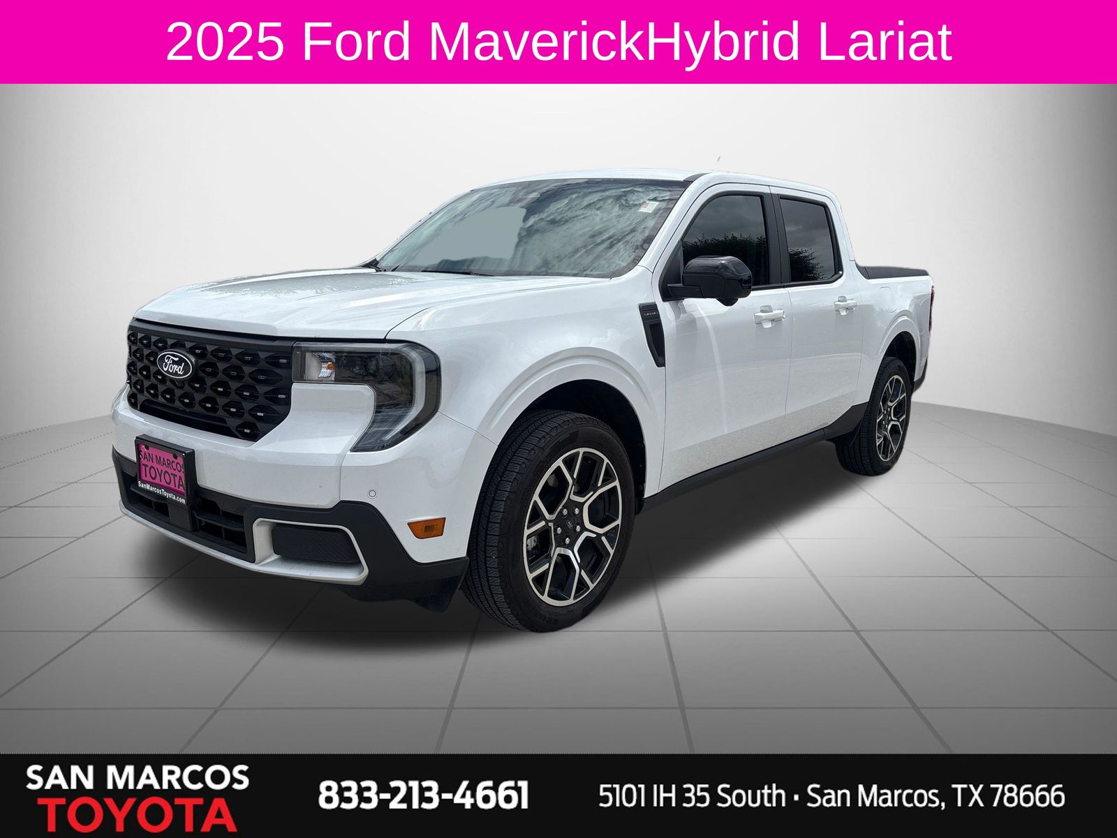 Oxford White 2025 Ford Maverick Pickup Truck All-Wheel Drive Continuously Variable Transmission