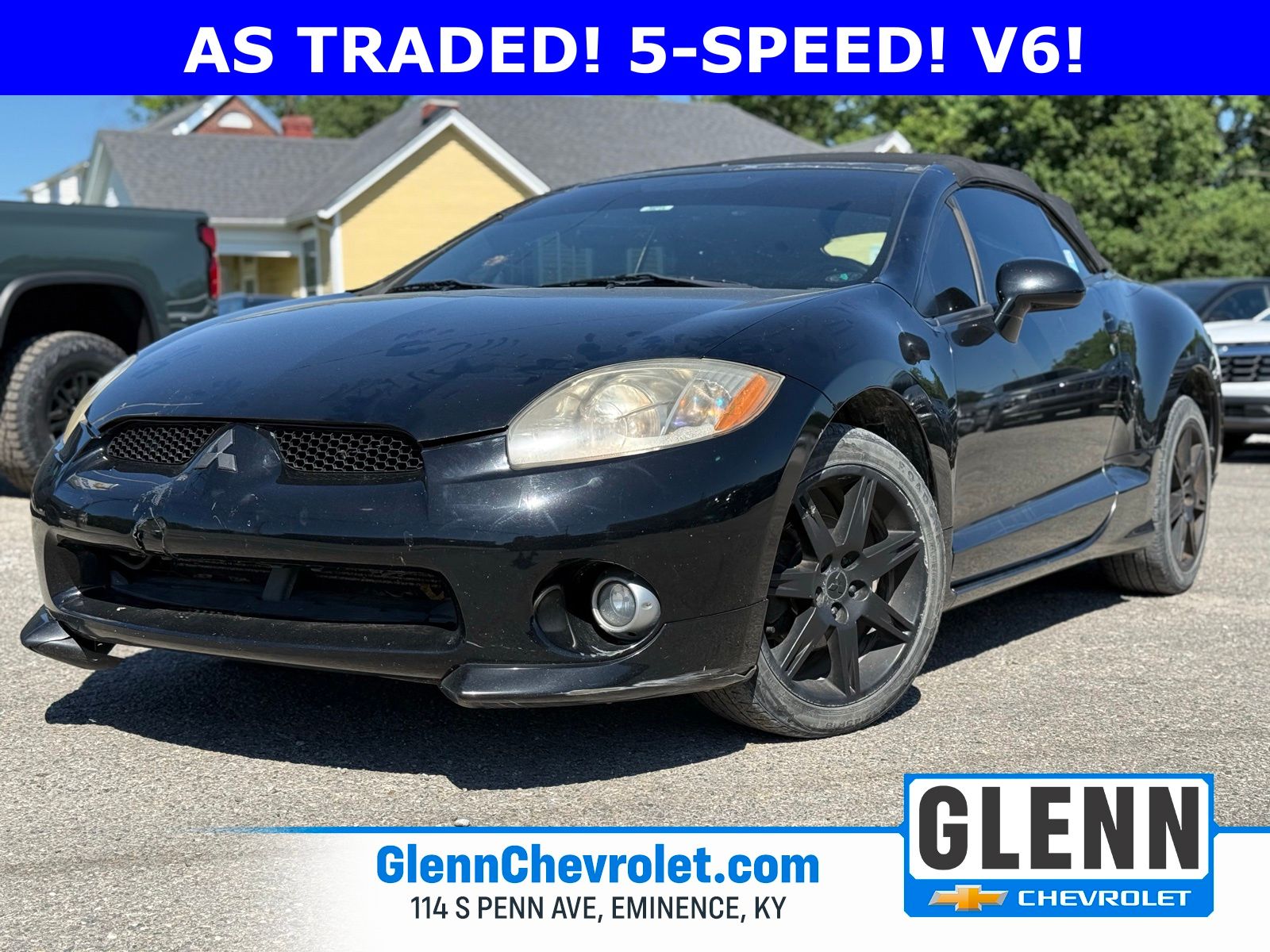 Black 2007 Mitsubishi Eclipse Spyder GT Convertible Front-Wheel Drive 5-Speed Automatic
