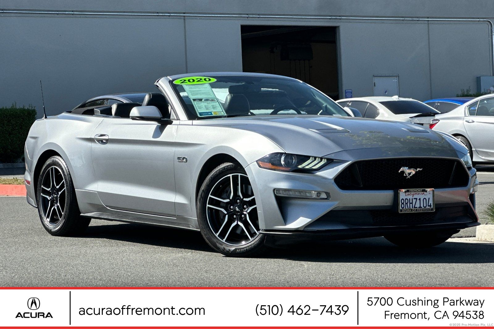 Silver Metallic 2020 Ford Mustang GT Premium Convertible RWD Convertible Rear-Wheel Drive Automatic