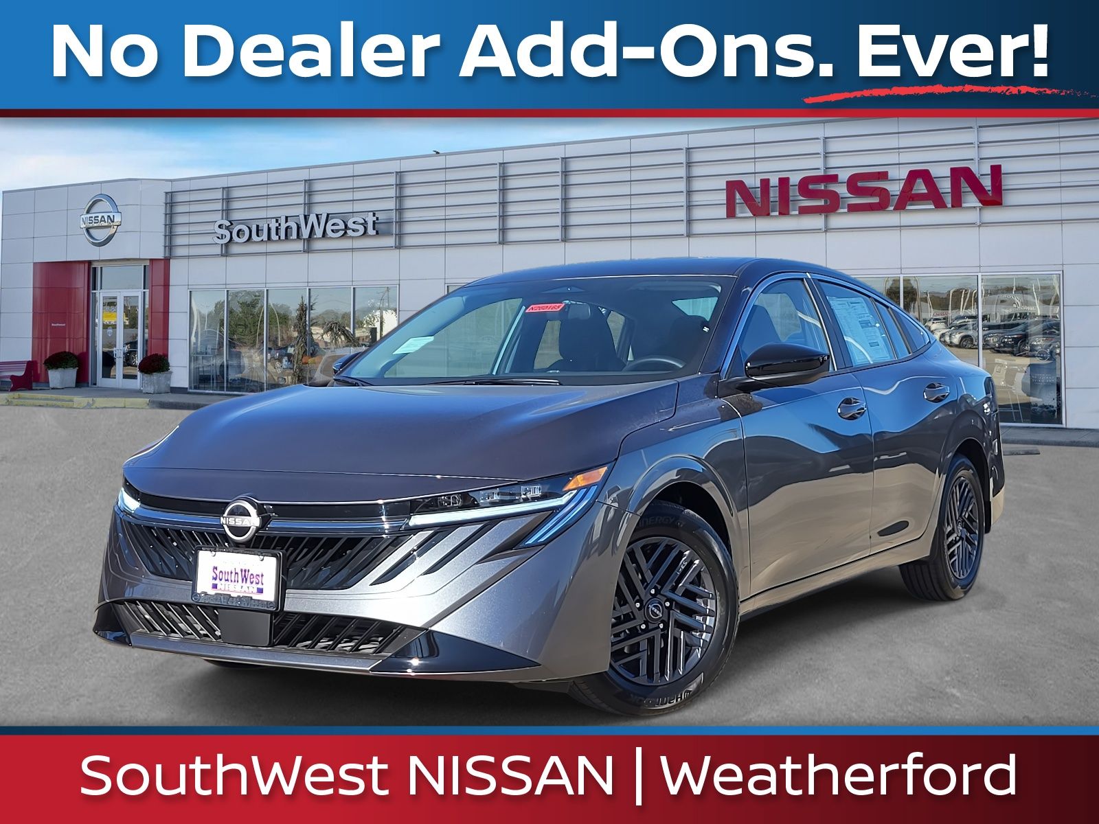 Gray (Gun Metallic) 2026 Nissan Sentra SV FWD Sedan Front-Wheel Drive Continuously Variable Transmission