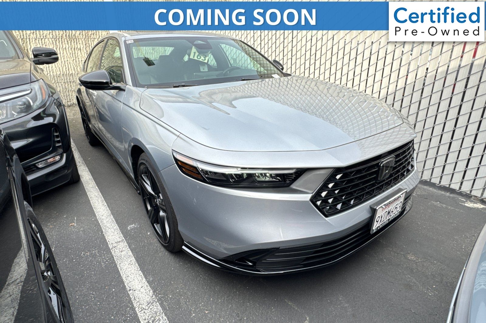 Solar Silver Metallic 2025 Honda Accord Hybrid Sport-L FWD Sedan Front-Wheel Drive Continuously Variable Transmission