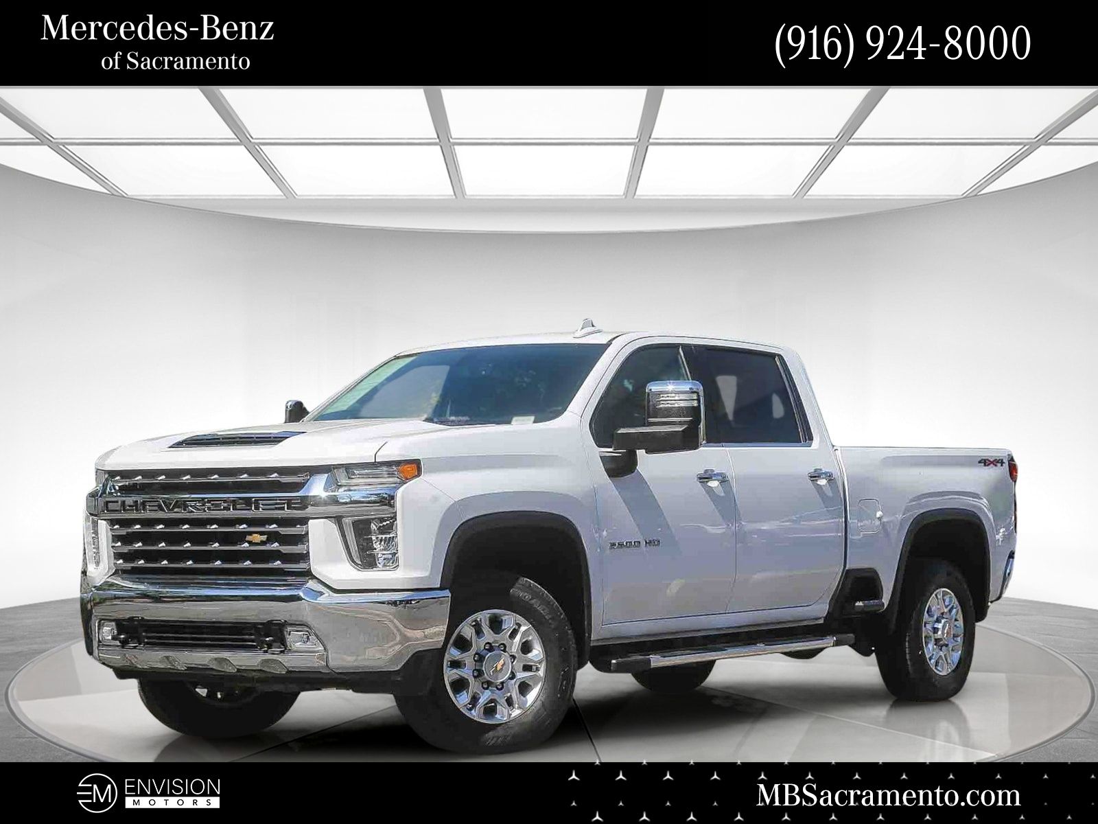 Summit White 2023 Chevrolet Silverado 2500HD LTZ Crew Cab 4WD Pickup Truck Four-Wheel Drive Automatic