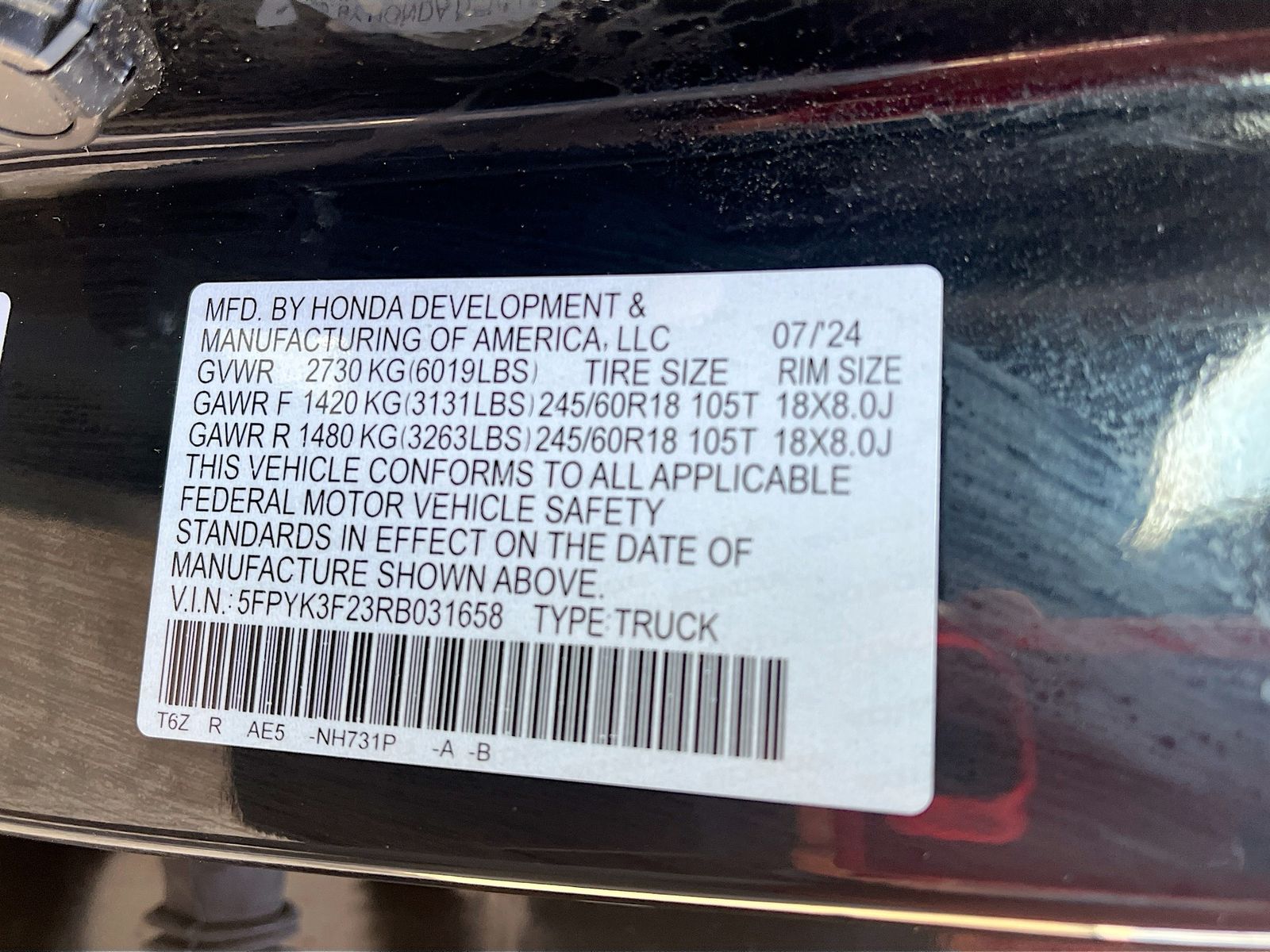 Used 2024 Black Honda Sport image 29