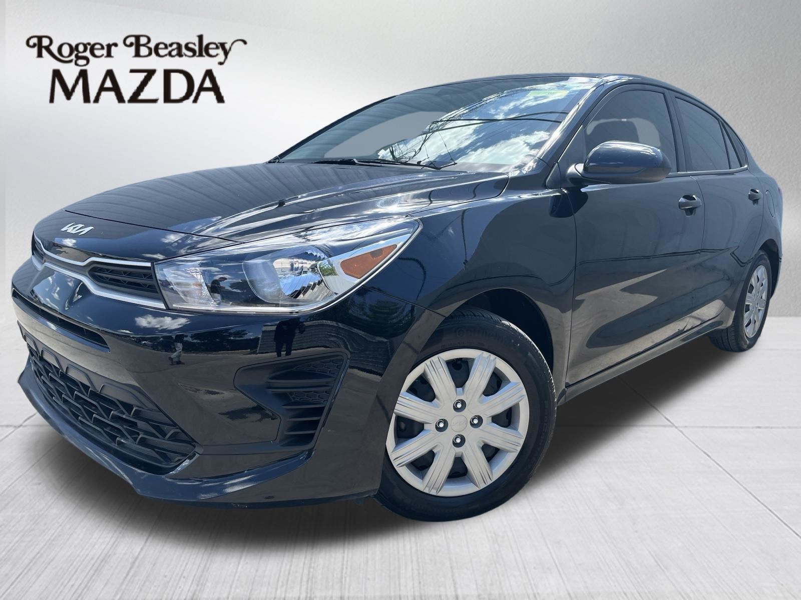 Aurora Black 2023 Kia Rio Sedan Front-Wheel Drive Continuously Variable Transmission