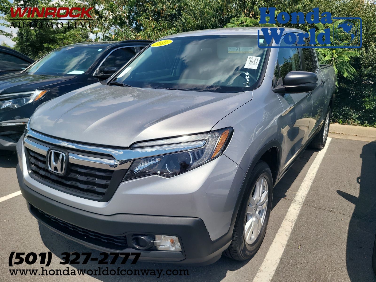 Silver Metallic 2017 Honda Ridgeline Pickup Truck All-Wheel Drive 6-Speed Automatic