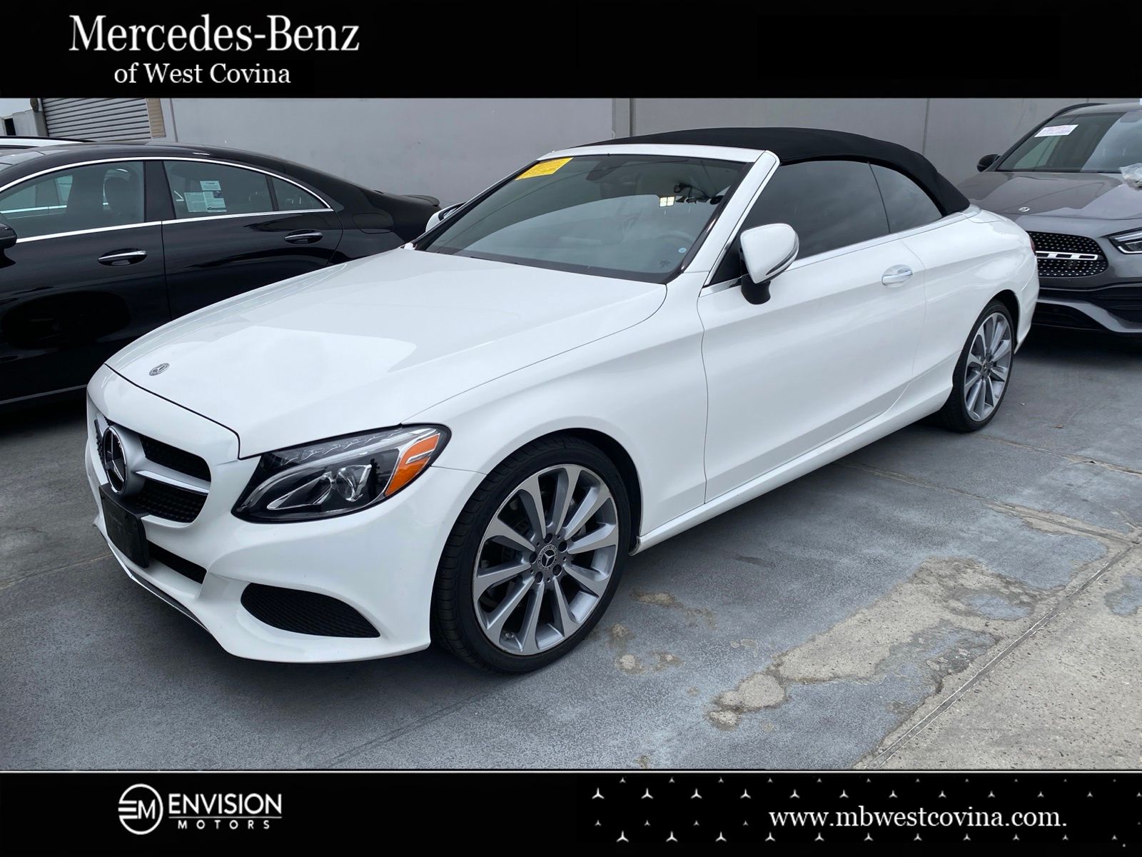 Polar White 2018 Mercedes-Benz C-Class Convertible Rear-Wheel Drive 9-Speed Automatic