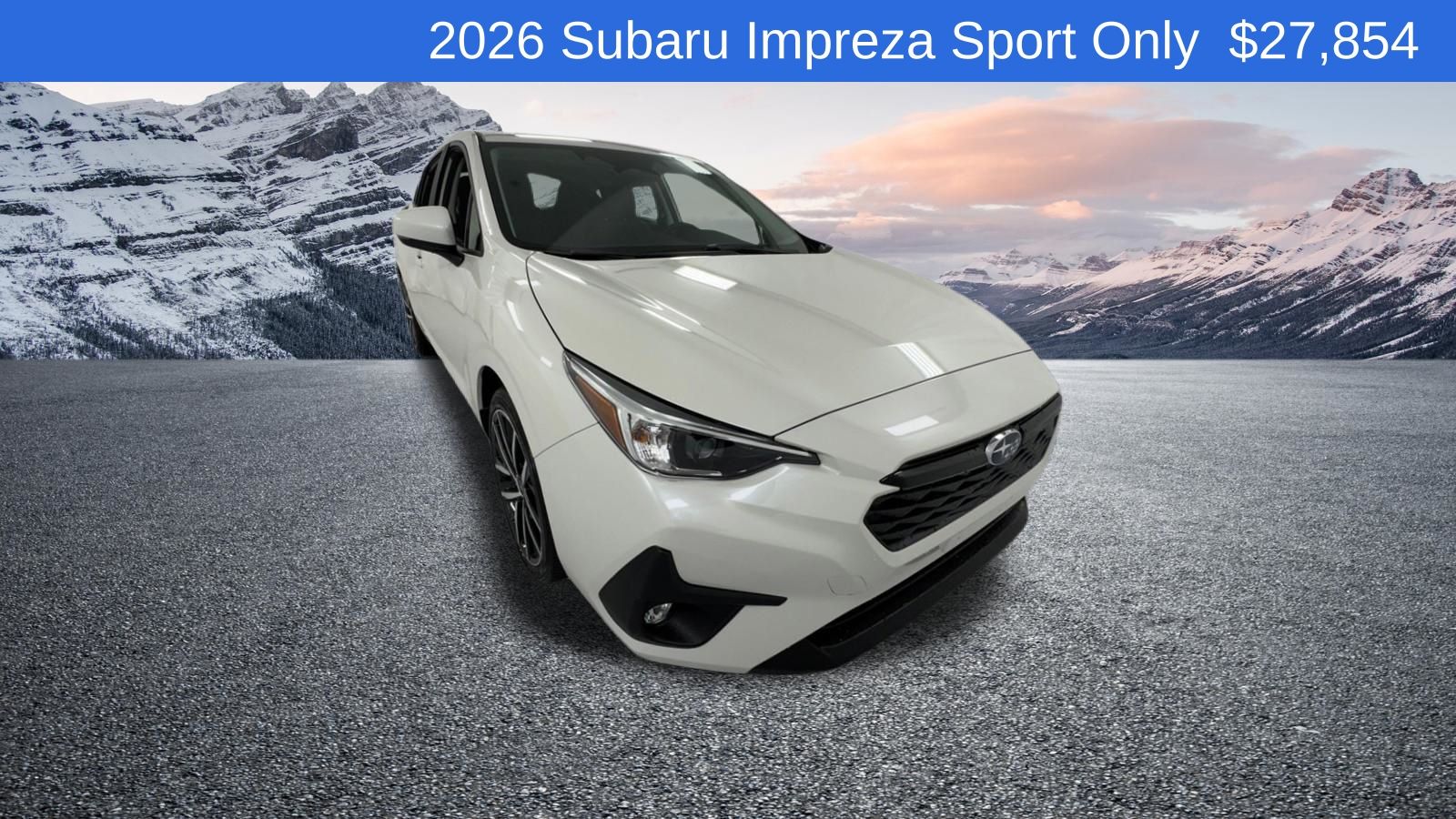 Crystal White Pearl 2026 Subaru Impreza Wagon All-Wheel Drive Continuously Variable Transmission