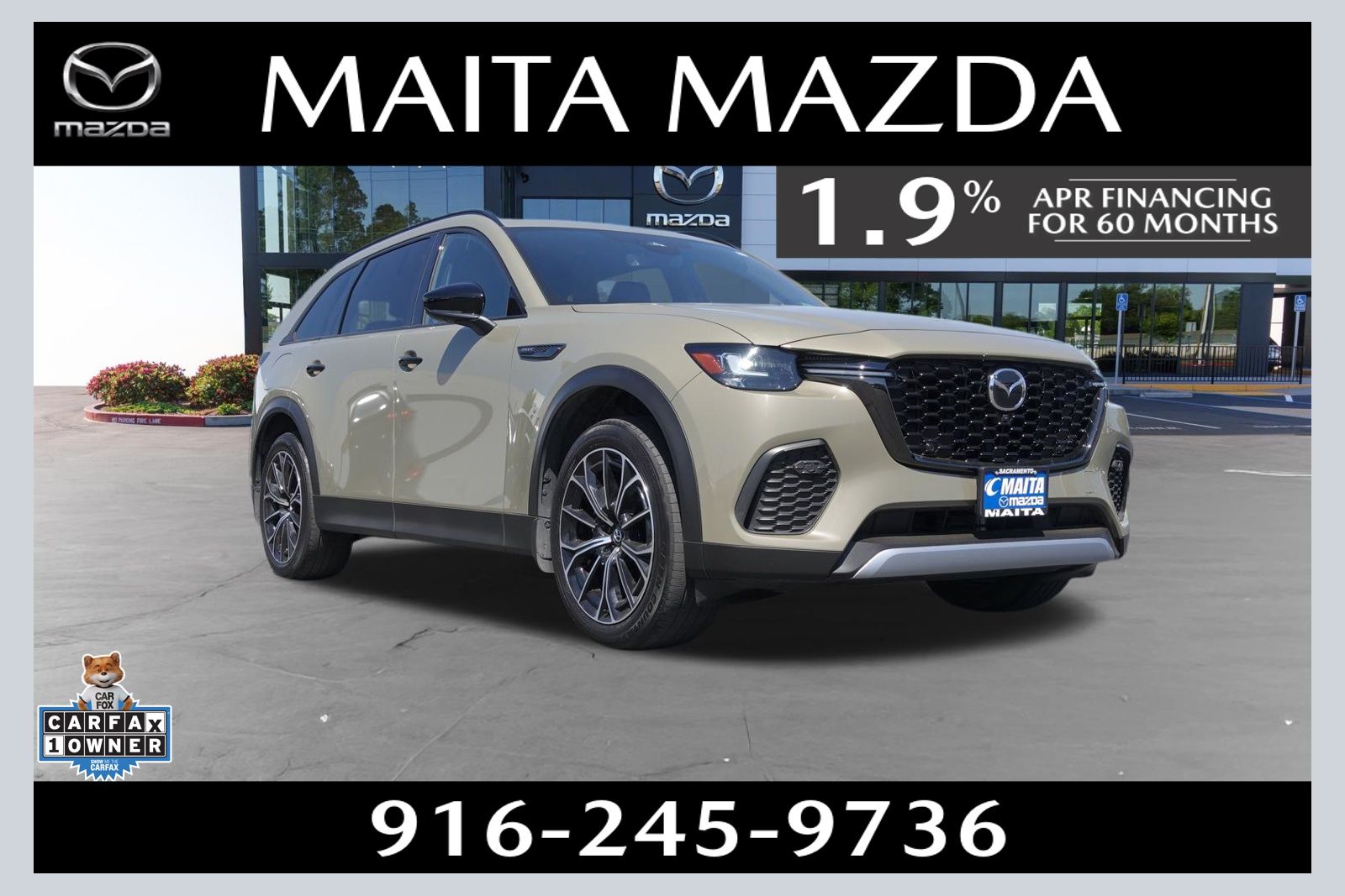 Zircon Sand Metallic 2025 Mazda CX-70 PHEV Premium Plus AWD SUV / Crossover All-Wheel Drive 8-Speed Automatic