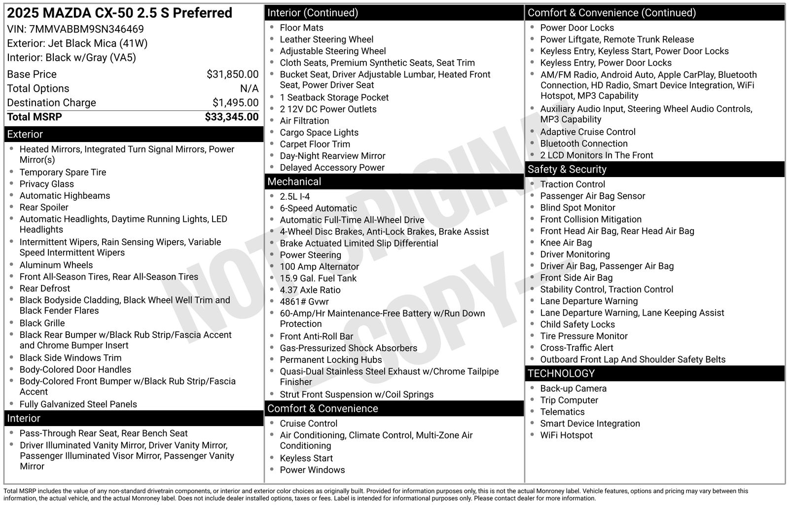 Used Car 2025 Mazda Cx-50  2.5 S Preferred Package For Sale Under $30,000 In Austin, Texas