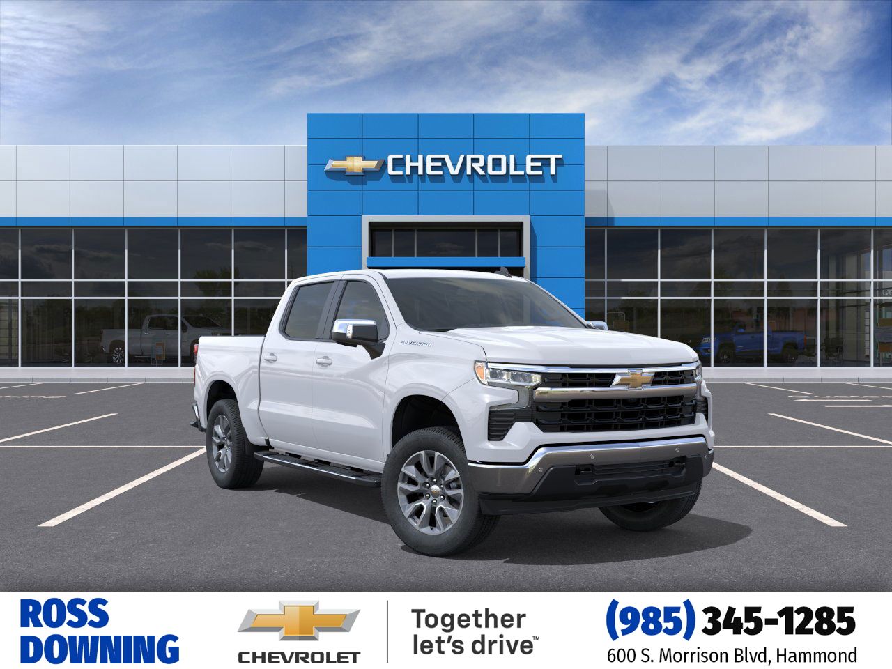 Summit White 2026 Chevrolet Silverado 1500 LT Crew Cab RWD Pickup Truck 4X2 Automatic