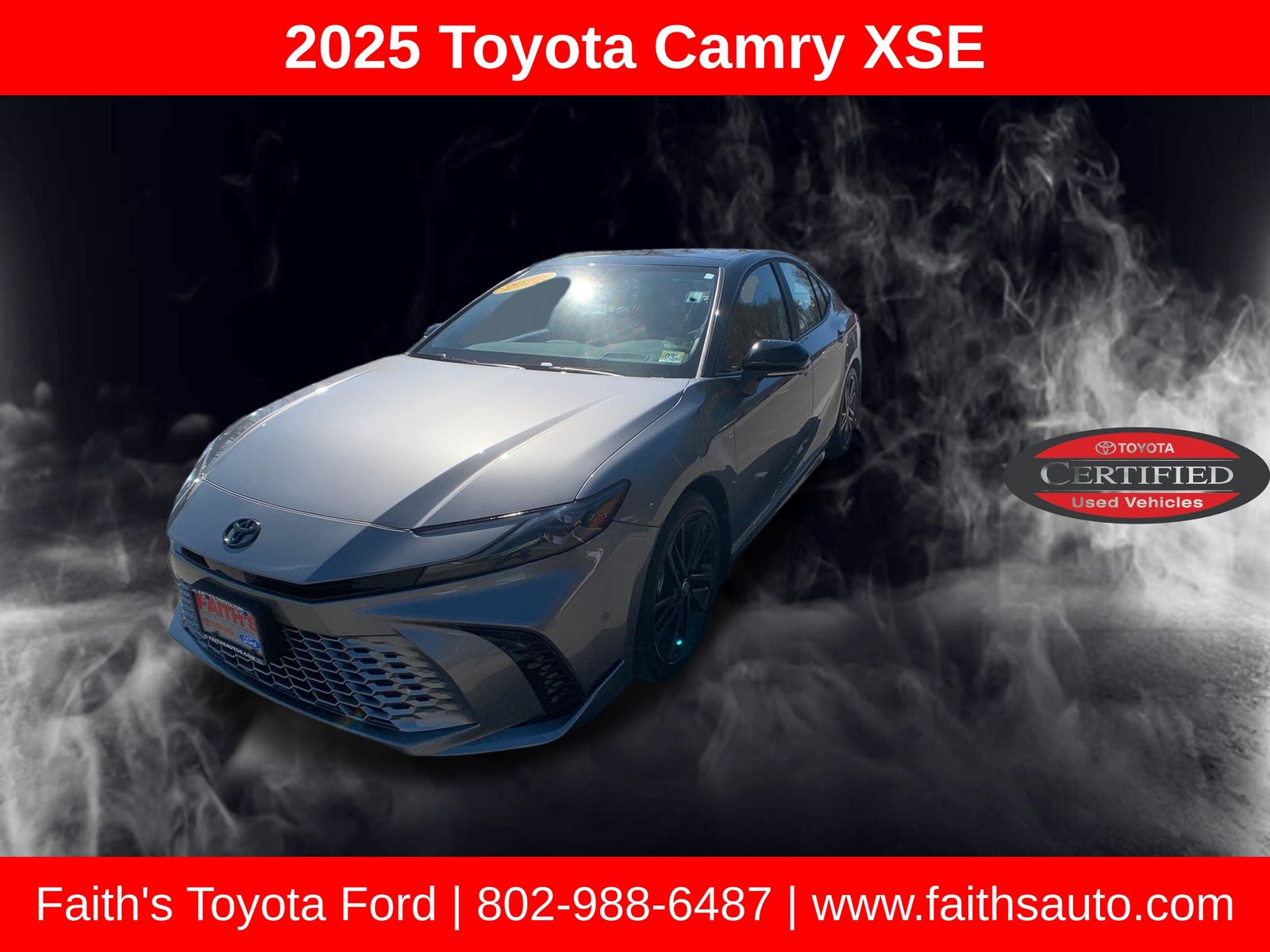 Heavy Metal/Midnight Black Metallic 2025 Toyota Camry XSE AWD Sedan All-Wheel Drive Continuously Variable Transmission