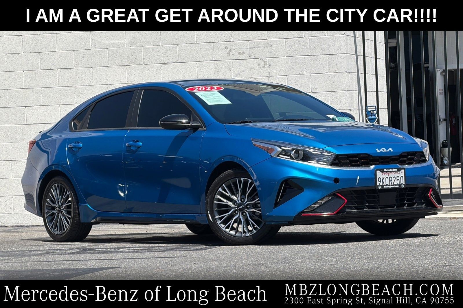 Sporty Blue 2023 Kia Forte Sedan Front-Wheel Drive Continuously Variable Transmission