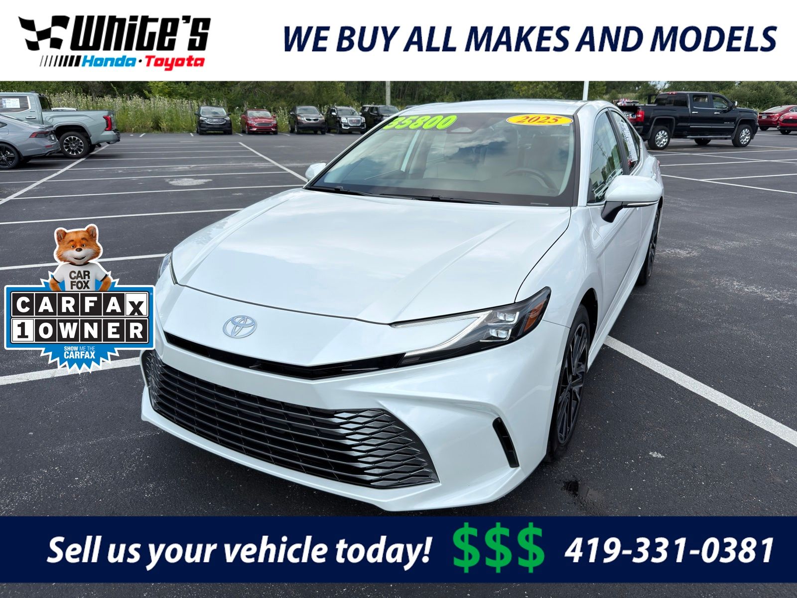 Pearl 2025 Toyota Camry Sedan All-Wheel Drive Continuously Variable Transmission