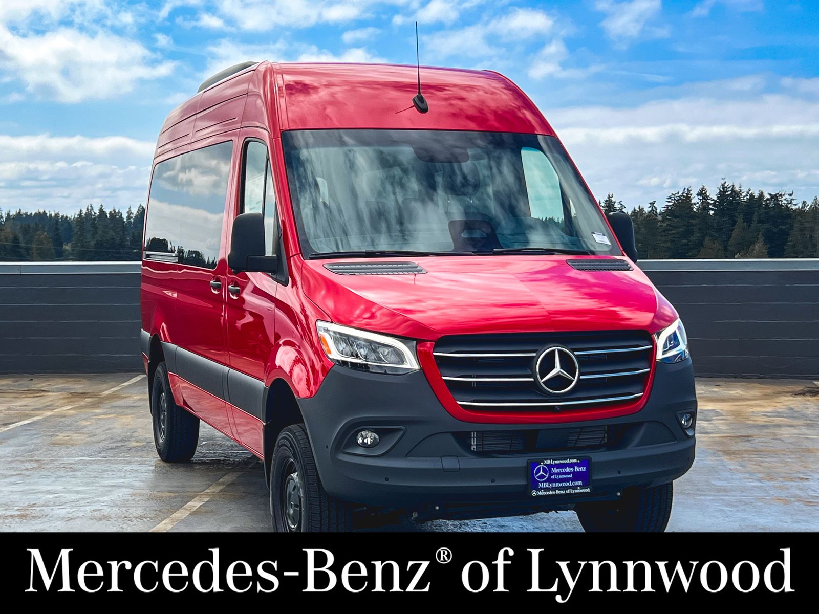 Sunset Red 2026 Mercedes-Benz Sprinter Van All-Wheel Drive 9-Speed Automatic