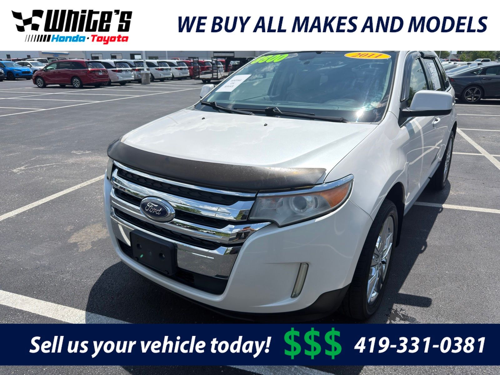 White Platinum Clearcoat Metallic 2011 Ford Edge SUV / Crossover All-Wheel Drive 6-Speed Automatic