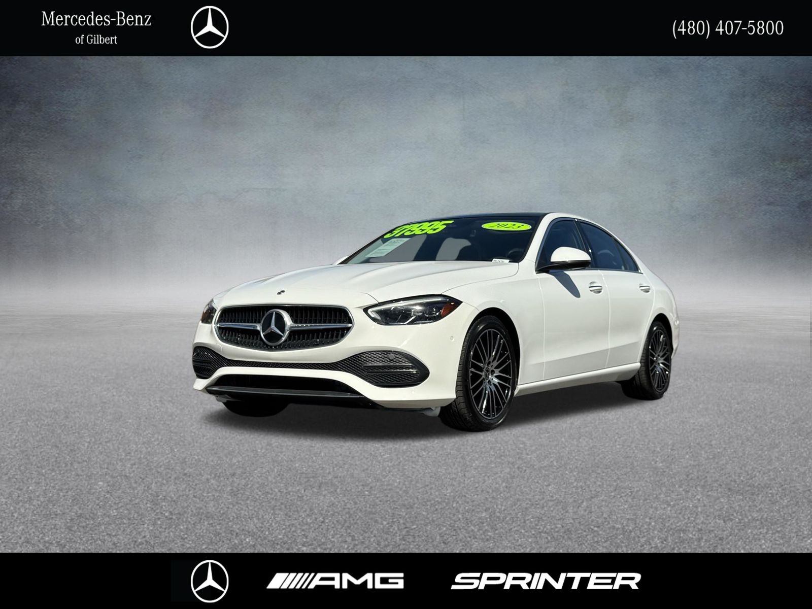 Polar White 2023 Mercedes-Benz C-Class Sedan Rear-Wheel Drive 9-Speed Automatic