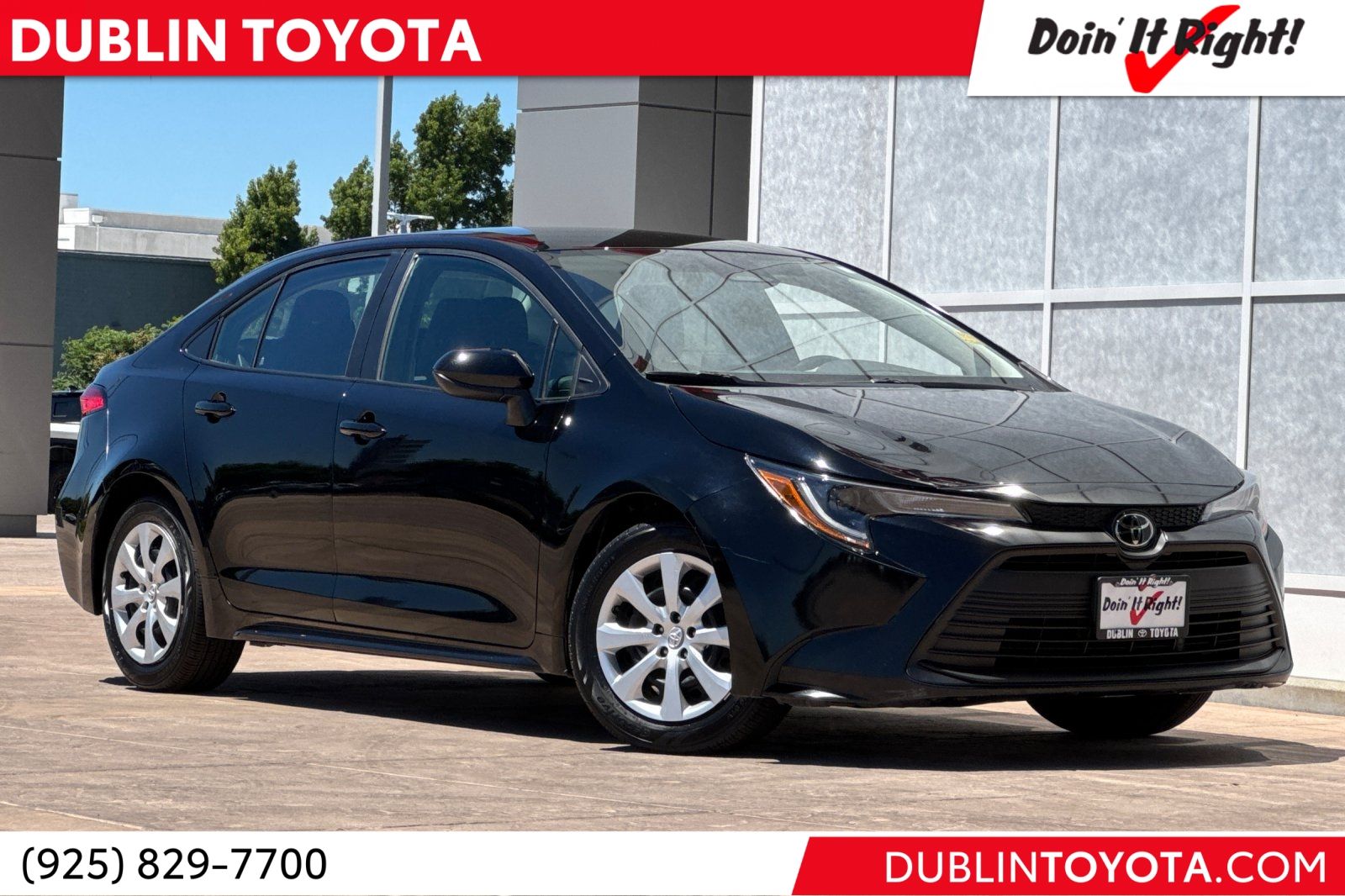 Midnight Black Metallic 2024 Toyota Corolla Sedan Front-Wheel Drive Continuously Variable Transmission