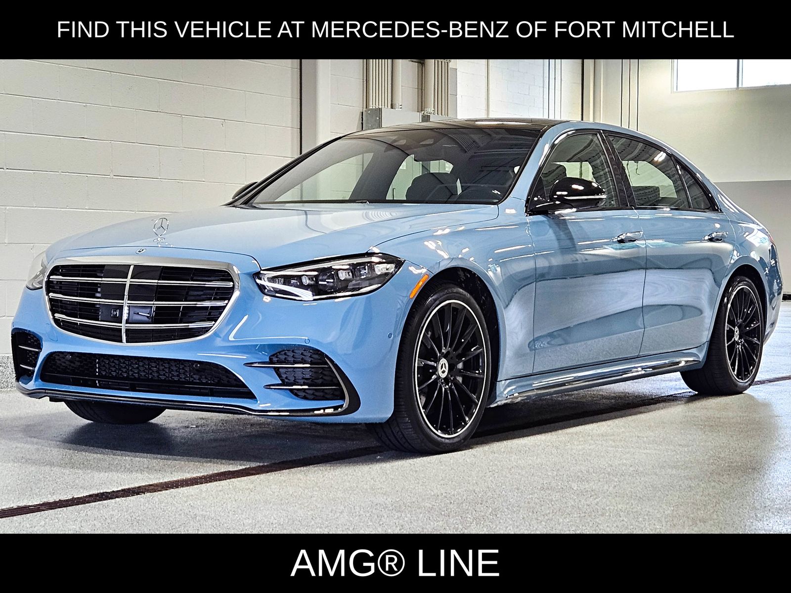 MANUFAKTUR Signature China Blue Solid 2024 Mercedes-Benz S-Class S 580 4MATIC Sedan All-Wheel Drive 9-Speed Automatic