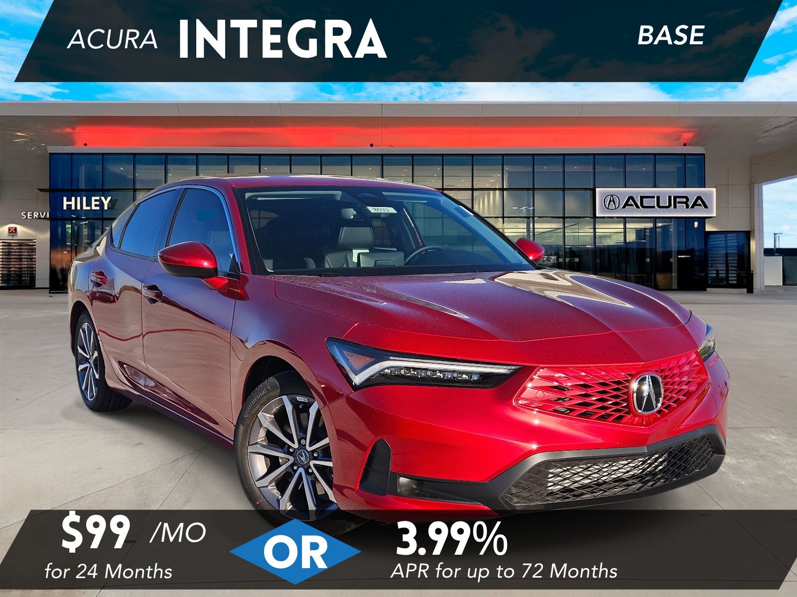 Performance Red Pearl 2026 Acura Integra FWD Sedan Front-Wheel Drive Continuously Variable Transmission