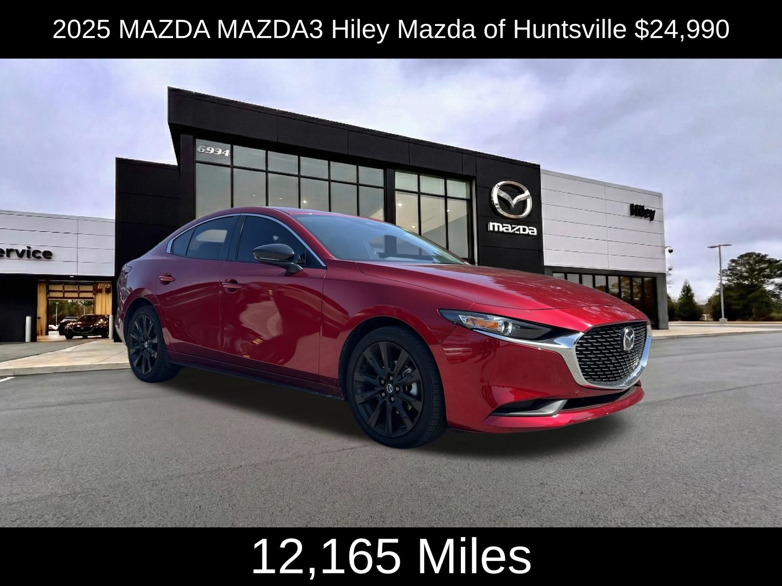 Soul Red Crystal Metallic 2025 Mazda MAZDA3 Sedan Front-Wheel Drive 6-Speed Automatic
