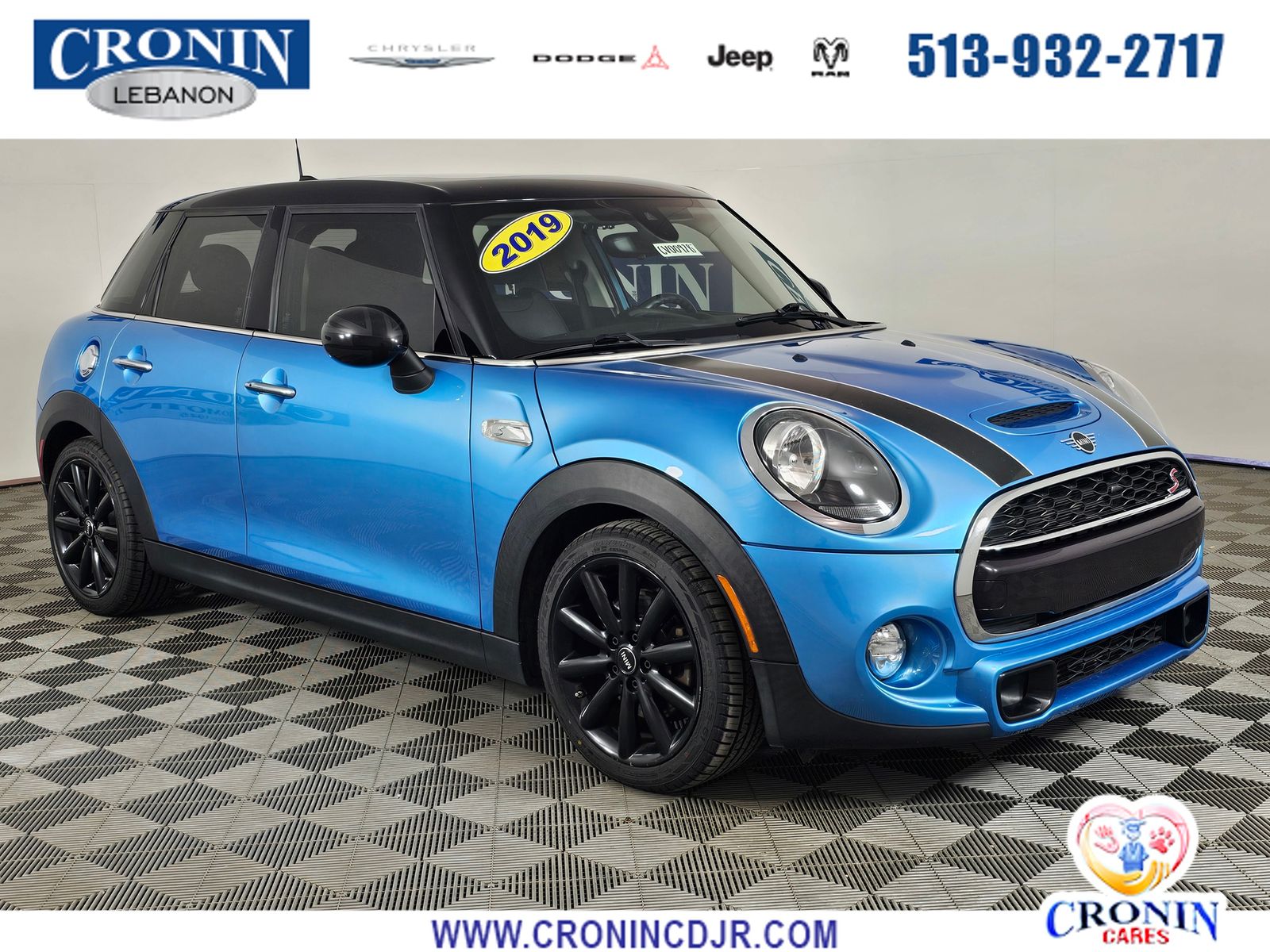 Electric Blue Metallic 2019 MINI Cooper Hatchback  6-Speed Manual