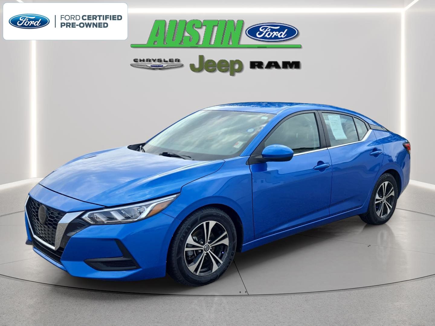 Electric Blue Metallic 2022 Nissan Sentra SV FWD Sedan Front-Wheel Drive Continuously Variable Transmission