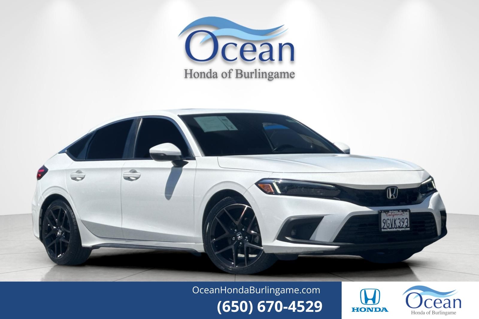 Platinum White Pearl 2023 Honda Civic Hatchback Hatchback Front-Wheel Drive Continuously Variable Transmission