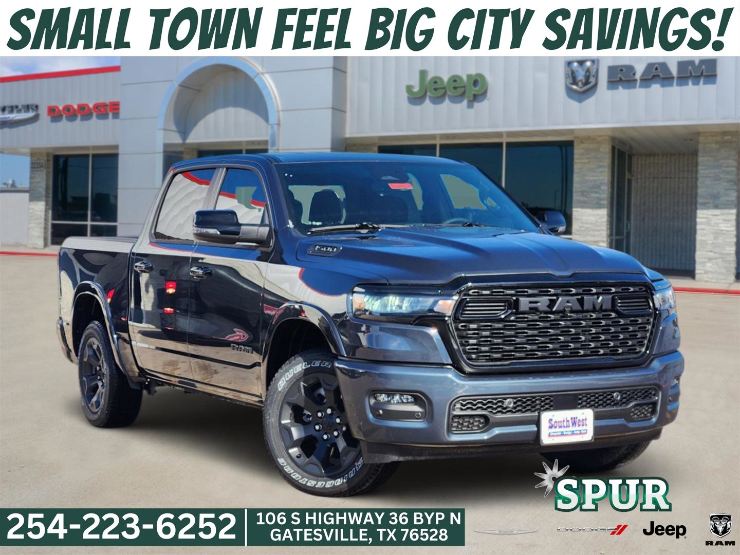 Forged Blue Metallic 2026 RAM 1500 Big Horn Crew Cab 4WD Pickup Truck Four-Wheel Drive 8-Speed Automatic