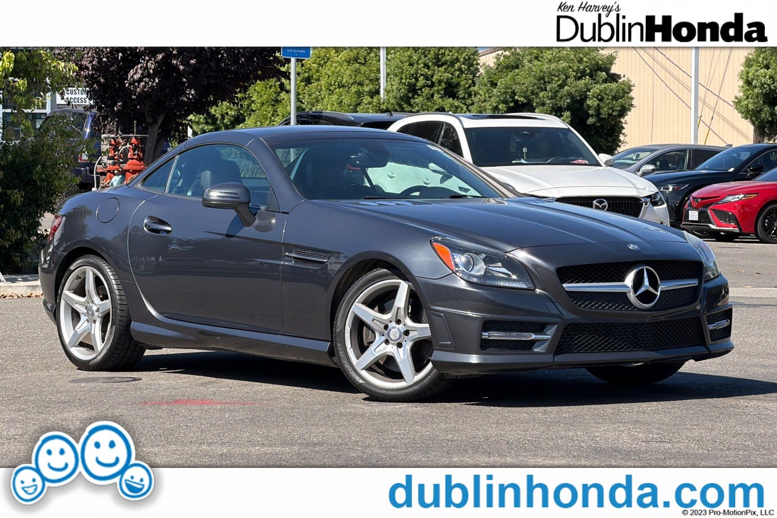 Steel Gray Metallic 2015 Mercedes-Benz SLK Convertible Rear-Wheel Drive 7-Speed Automatic