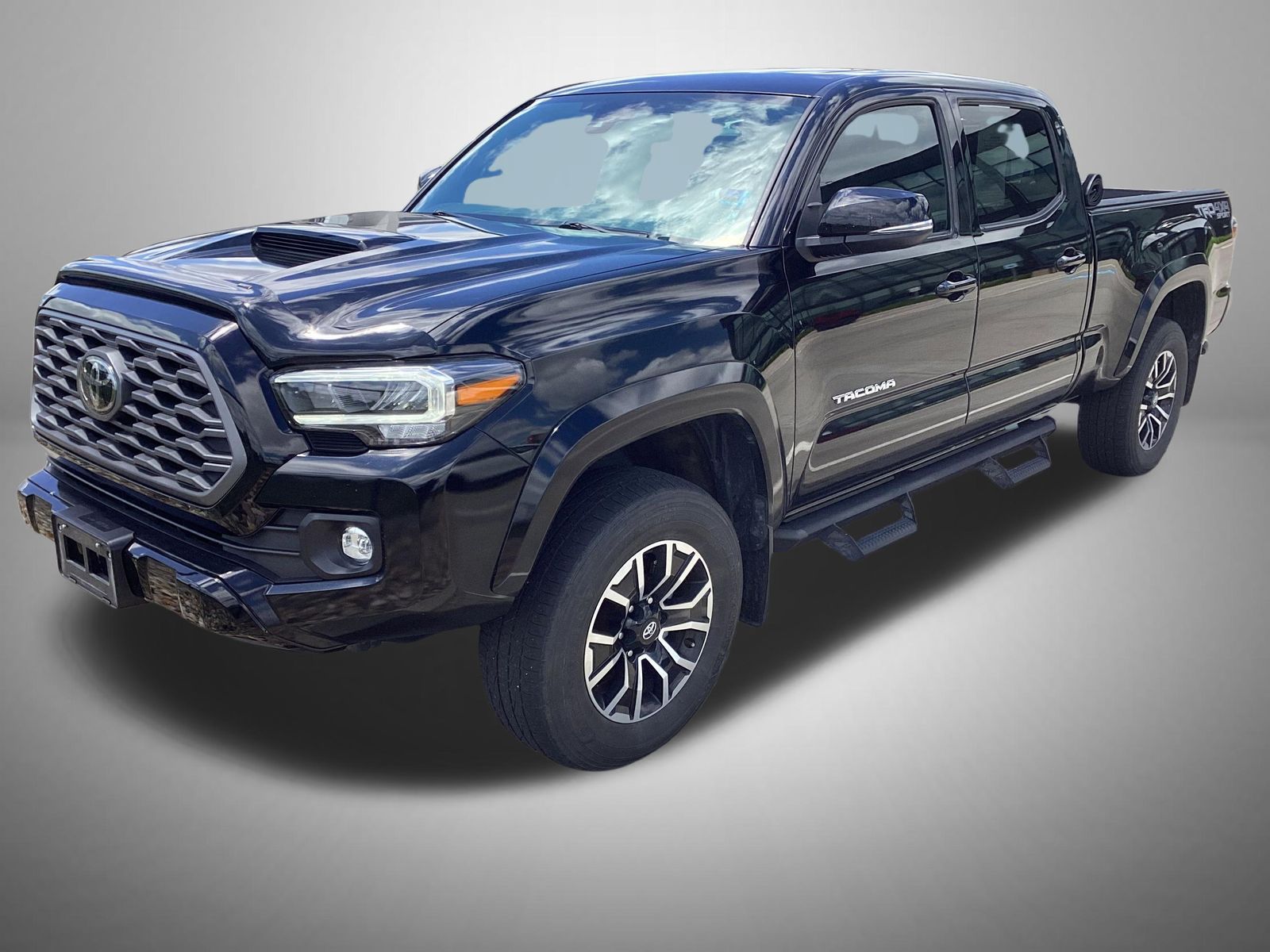 Midnight Black Metallic 2022 Toyota Tacoma TRD Sport Double Cab LB 4WD Pickup Truck Four-Wheel Drive 6-Speed Automatic
